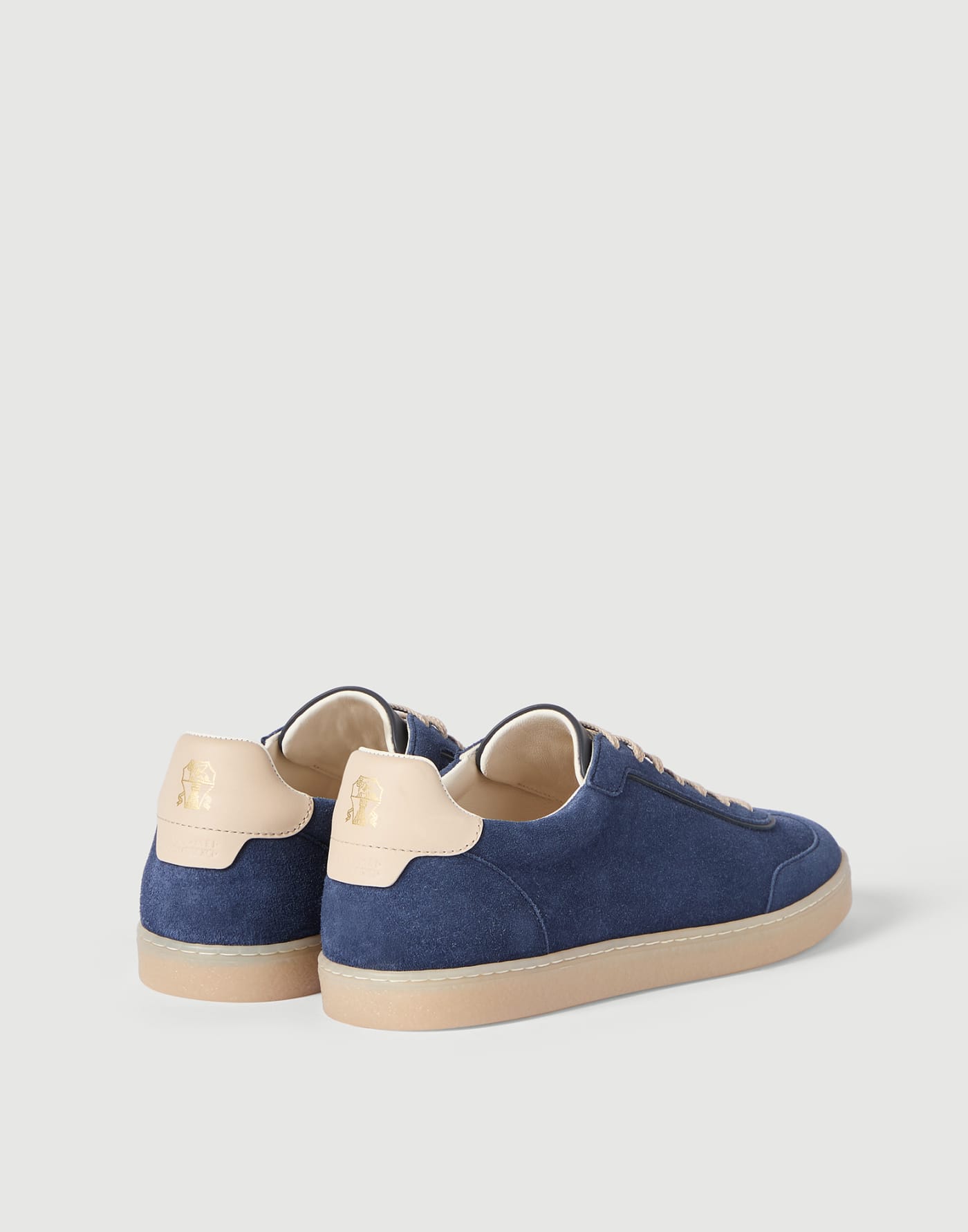 Sneakers en daim Bleu Marine Homme - Brunello Cucinelli