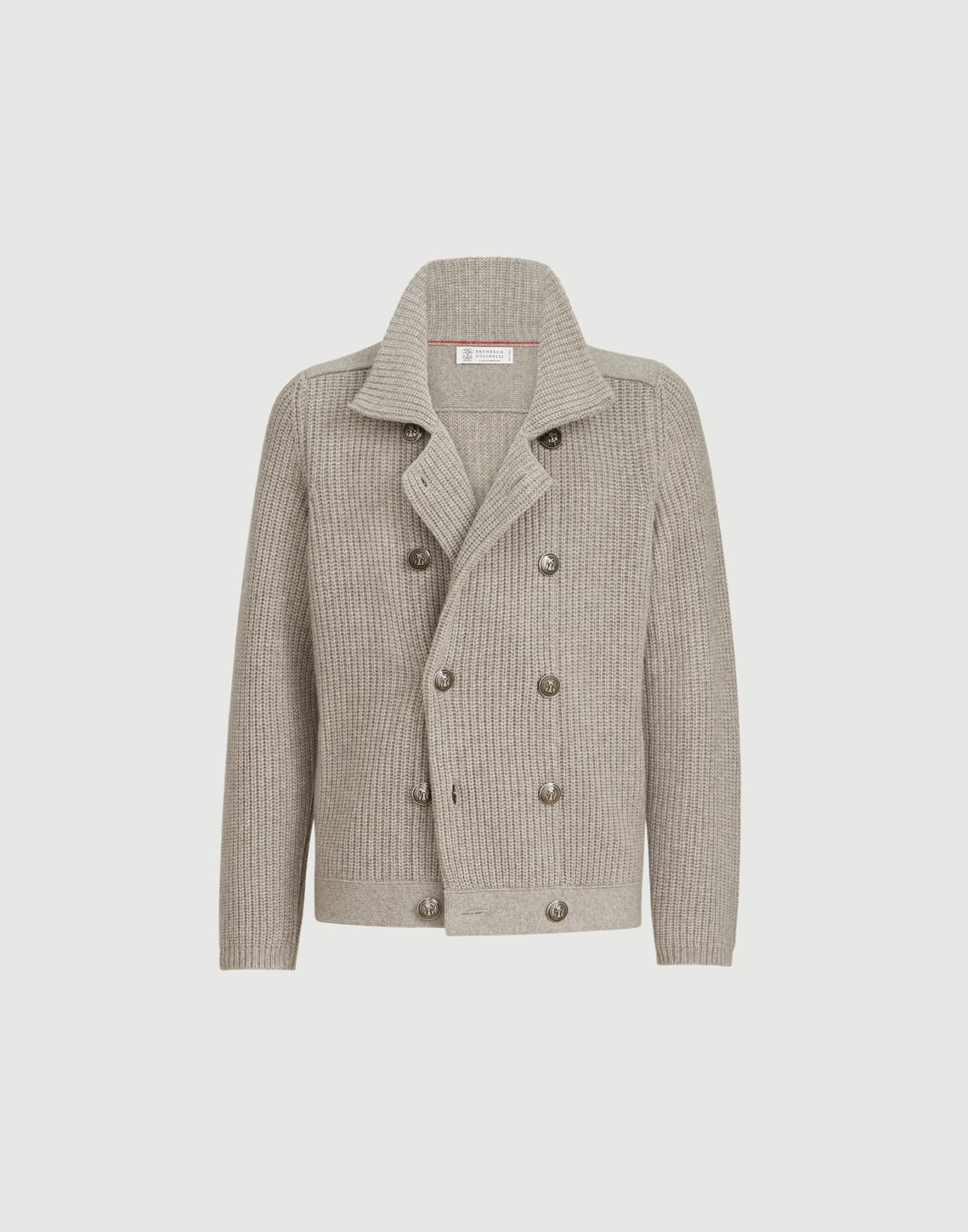 Cardigan Marina in cashmere Marrone Chiaro Uomo - Brunello Cucinelli