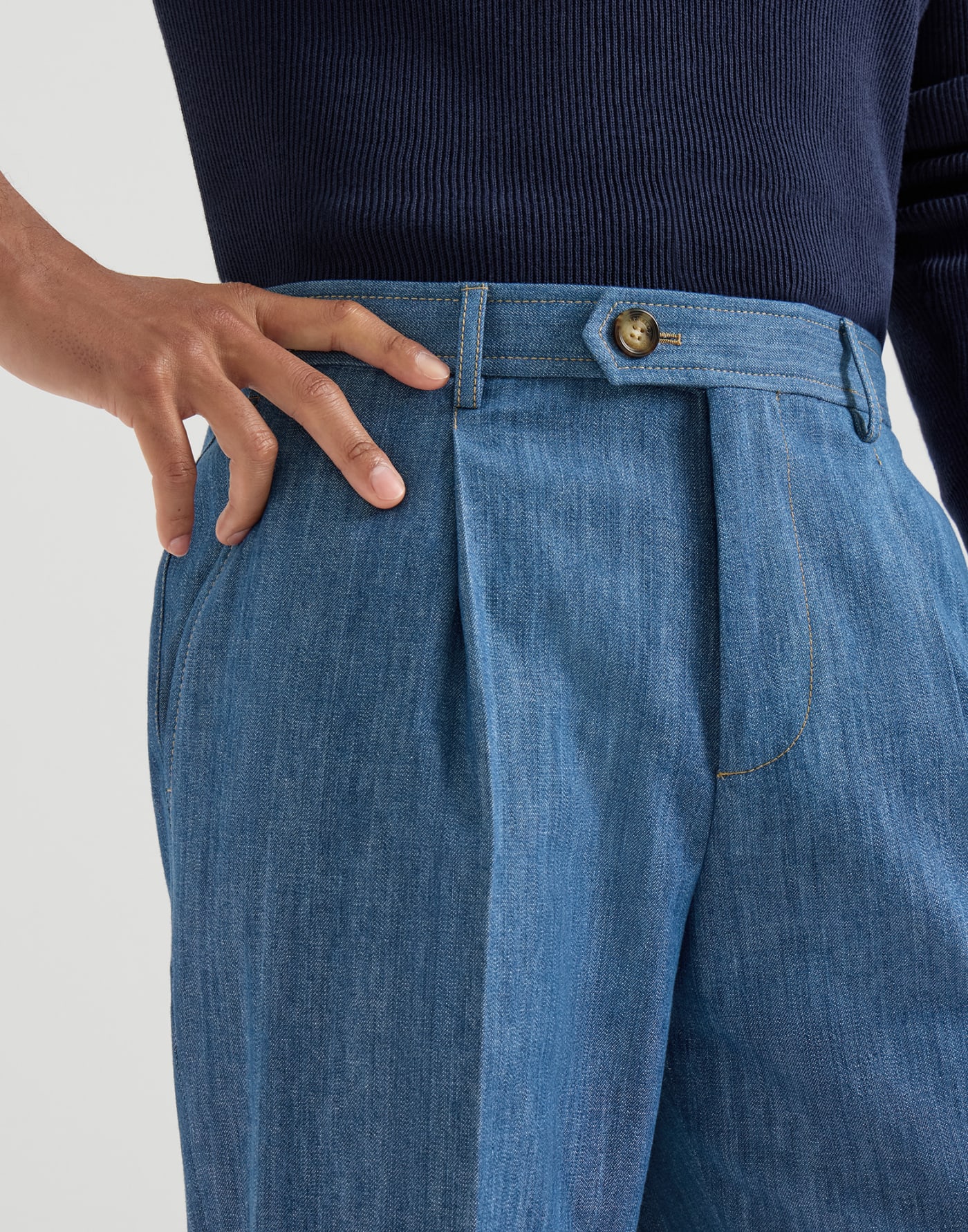Lightweight denim trousers Medium Denim Man - Brunello Cucinelli