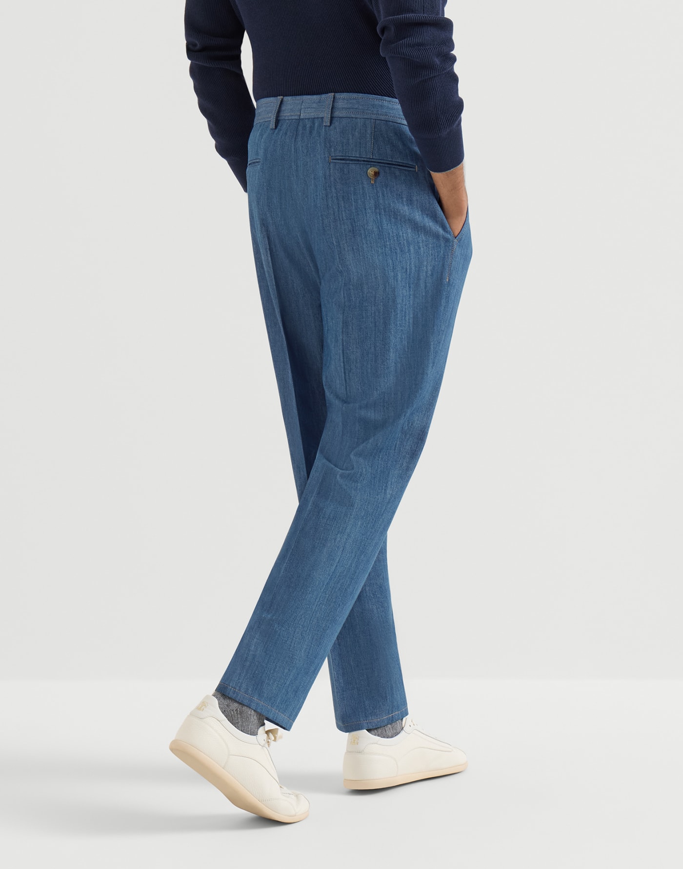 Lightweight denim trousers Medium Denim Man - Brunello Cucinelli
