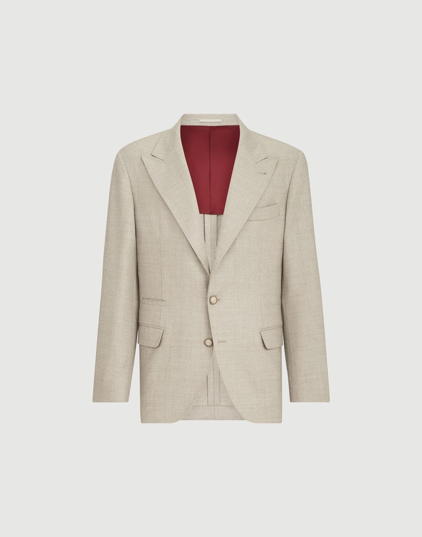 Deconstructed twill jacket Stone Grey Man - Brunello Cucinelli