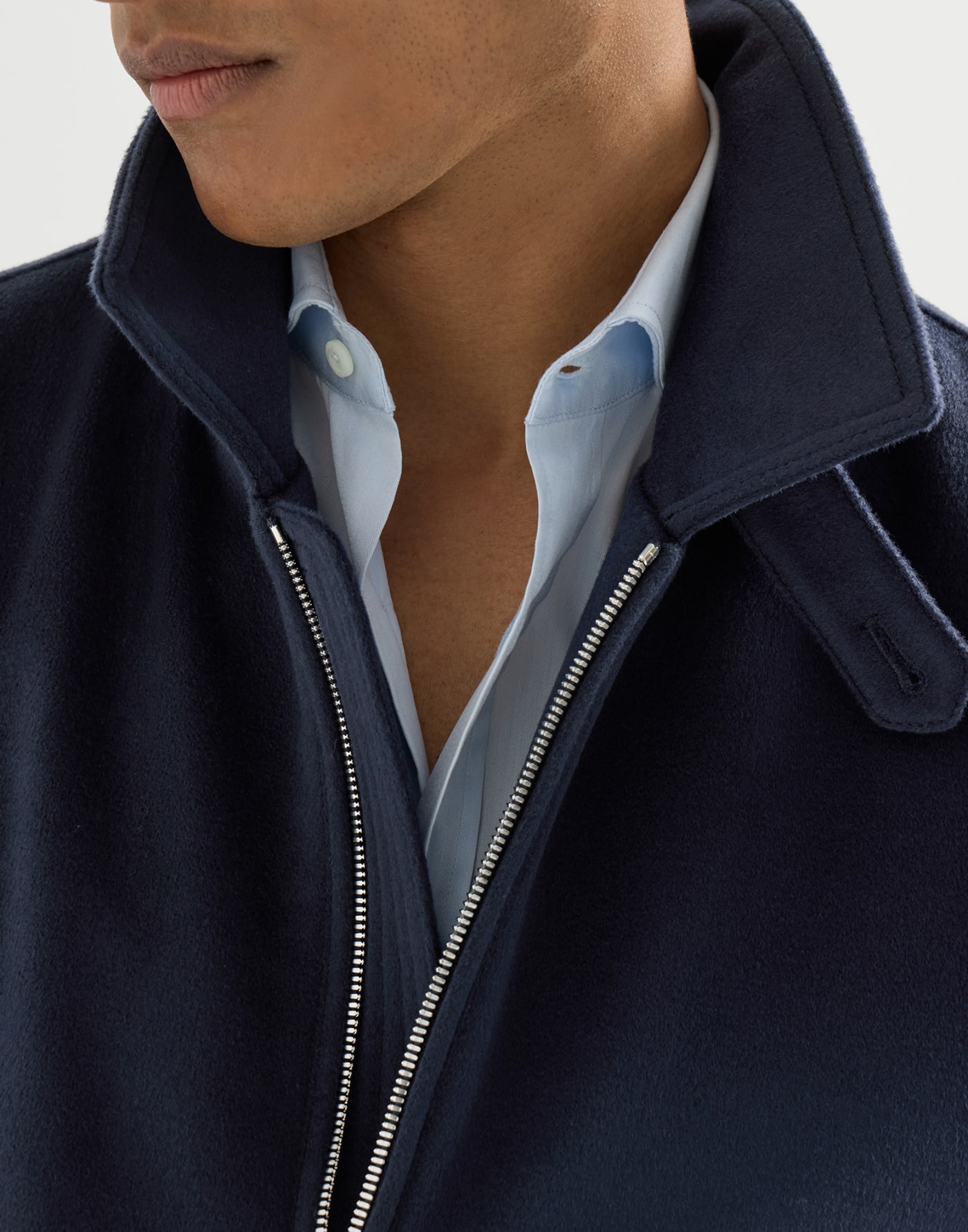 Blouson aus leichtem Tuch Navy-Blau Herren - Brunello Cucinelli