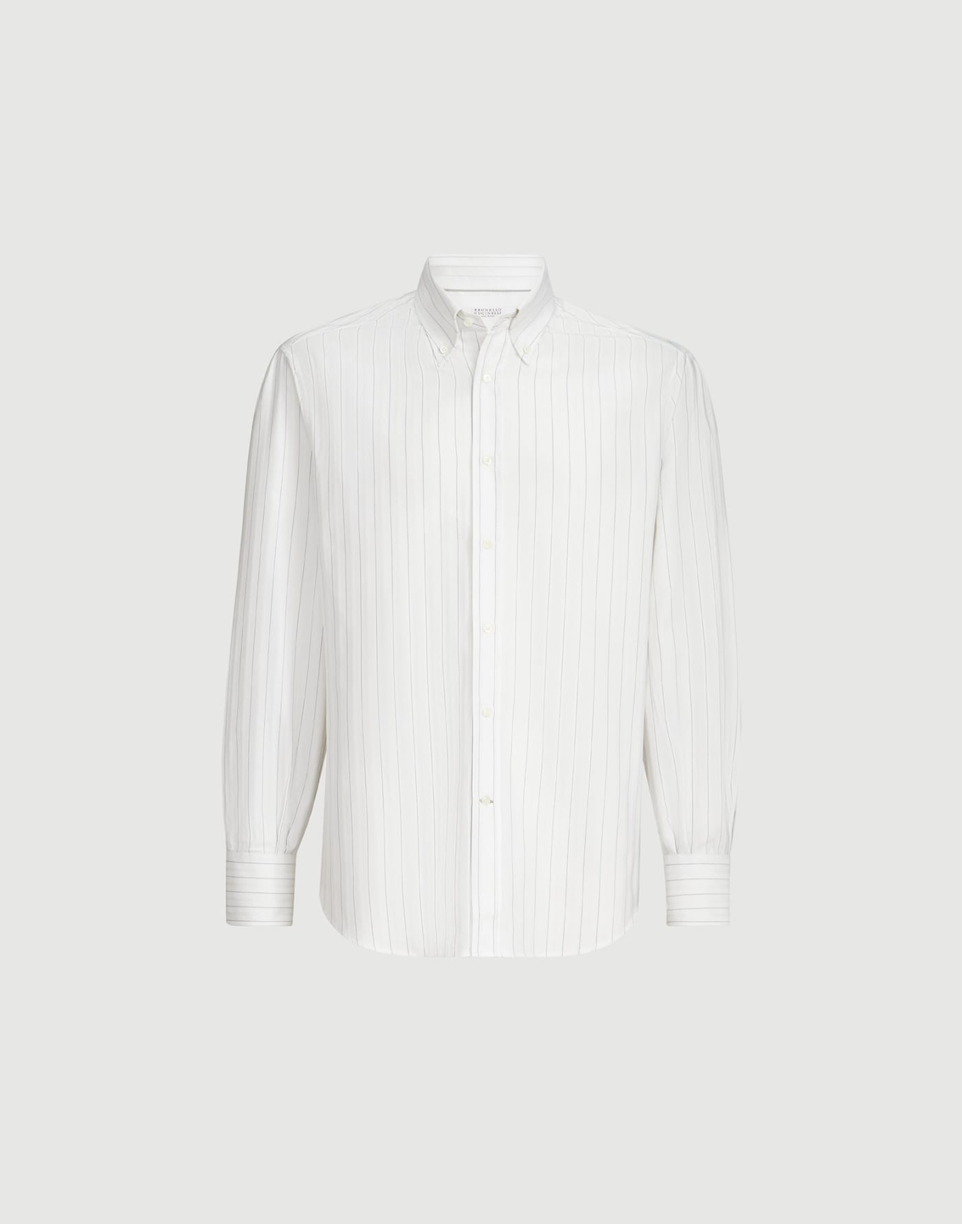 Button-down collar shirt White Man - Brunello Cucinelli