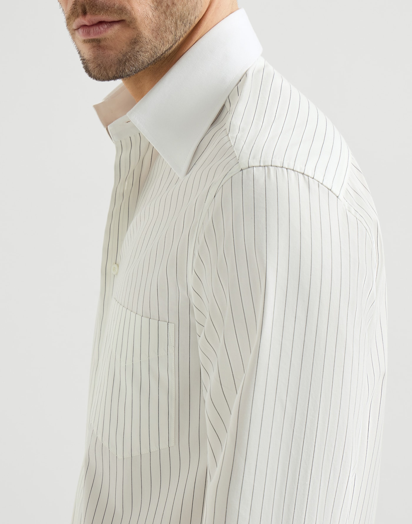 Shirt with Italian collar White Man - Brunello Cucinelli