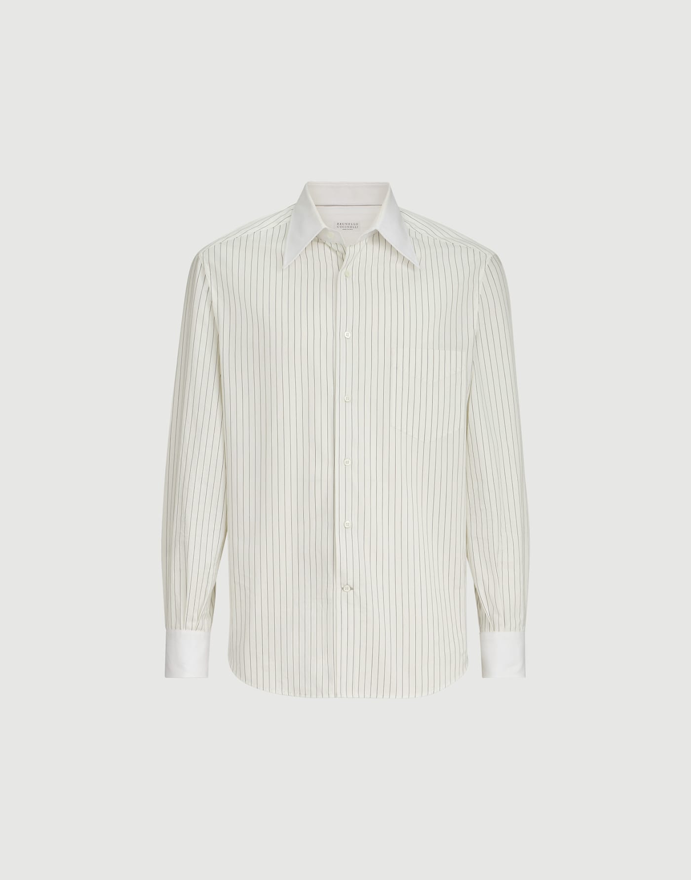 Shirt with Italian collar White Man - Brunello Cucinelli