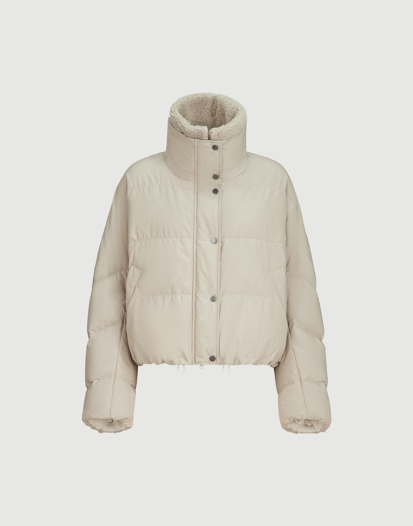 Techno cotton taffeta down jacket Sand Woman - Brunello Cucinelli