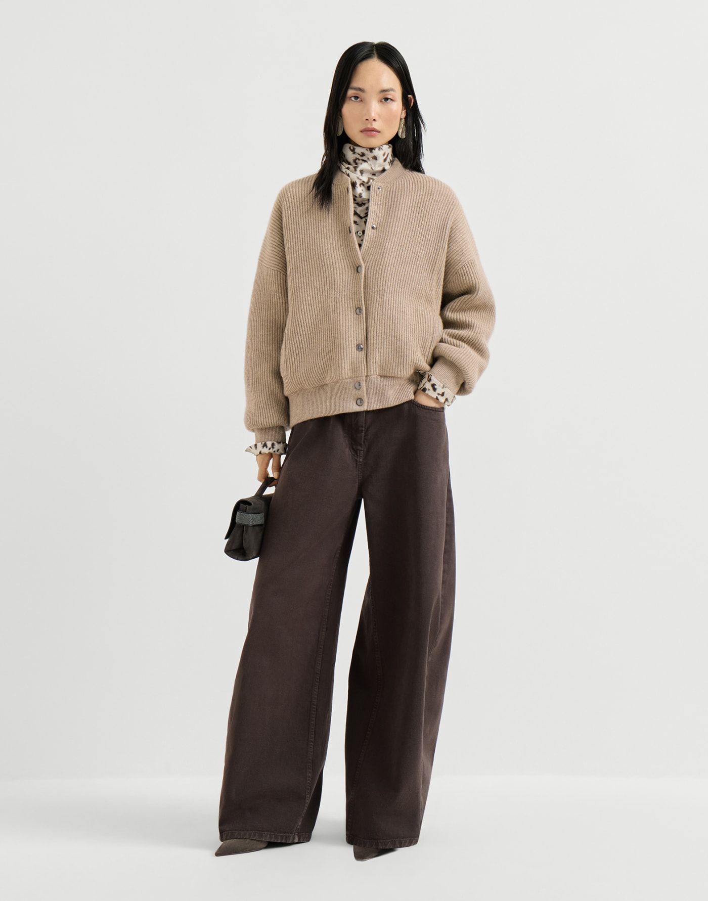 Bomber in cashmere Beige Donna - Brunello Cucinelli