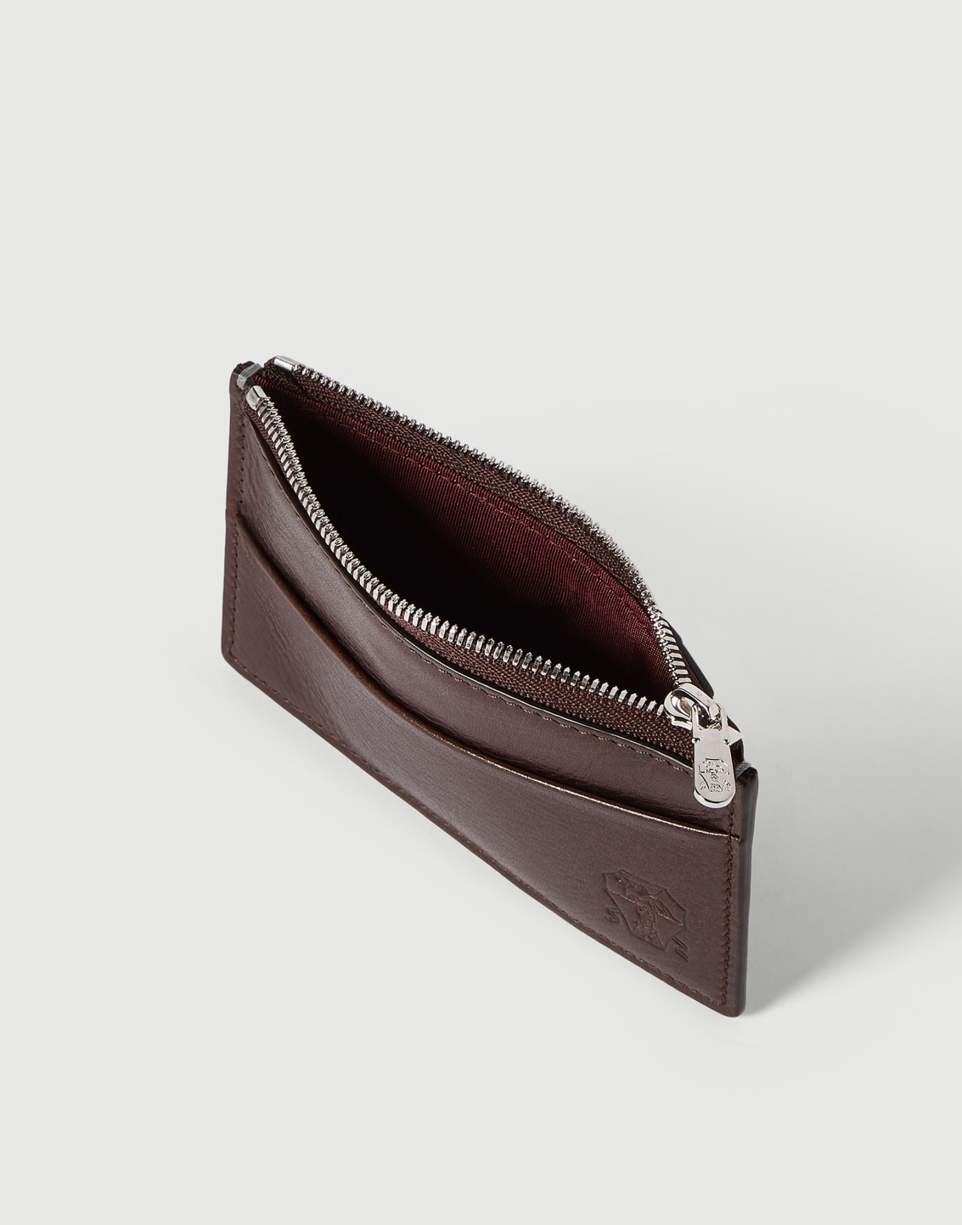 Leather travel pochette Brown Man - Brunello Cucinelli