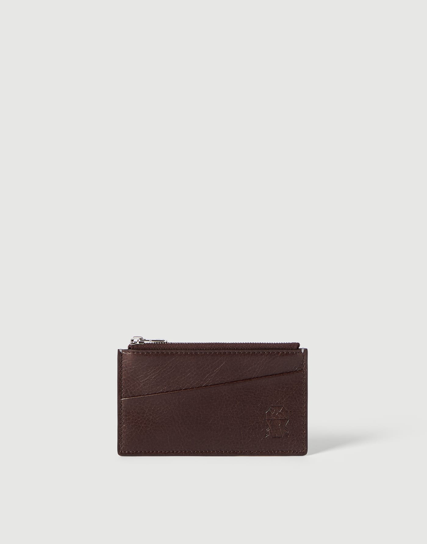 Leather travel pochette Brown Man - Brunello Cucinelli