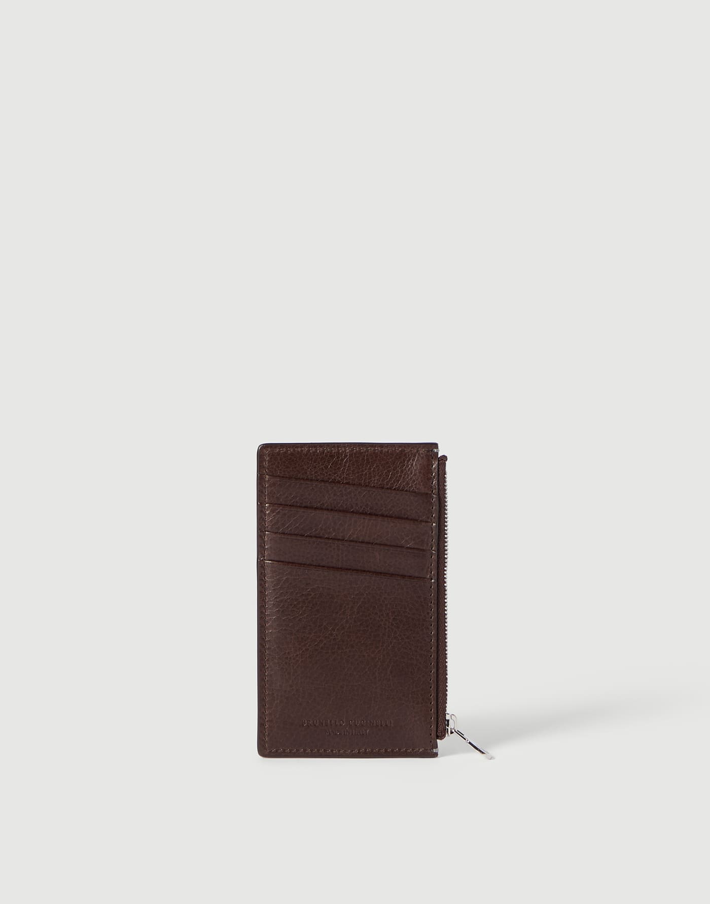 Leather travel pochette Brown Man - Brunello Cucinelli