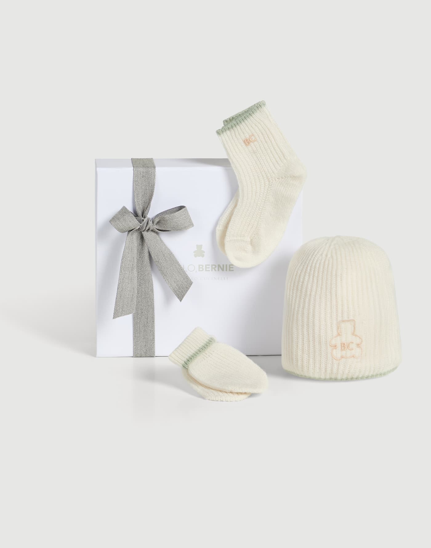Set papalina, guanti e calzini Baby Bernie Panama Baby - Brunello Cucinelli