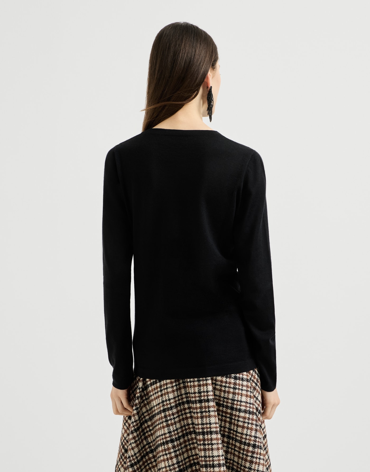 Cashmere and silk lightweight sweater Black Woman - Brunello Cucinelli
