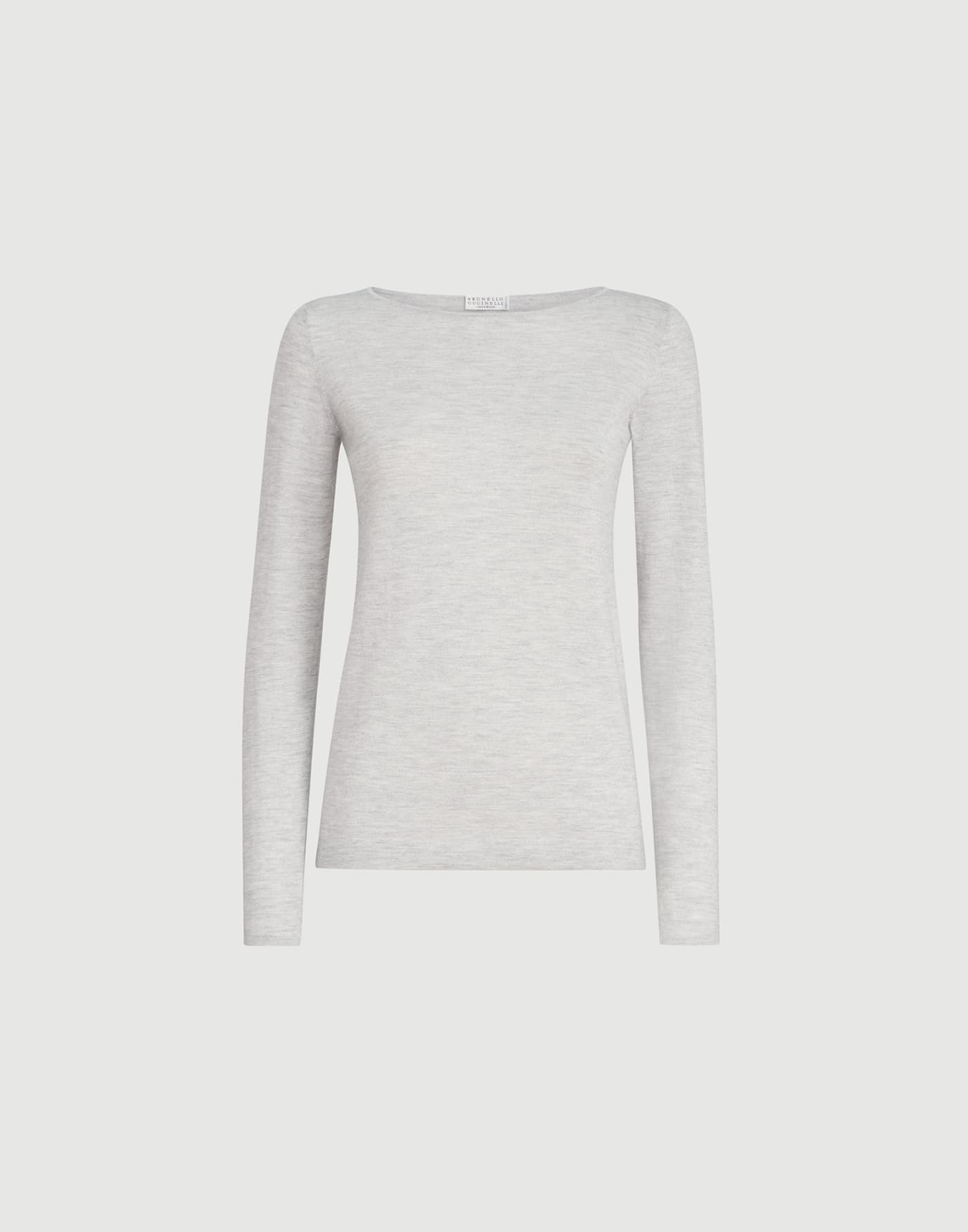 Cashmere and silk lightweight sweater Light Grey Woman - Brunello Cucinelli