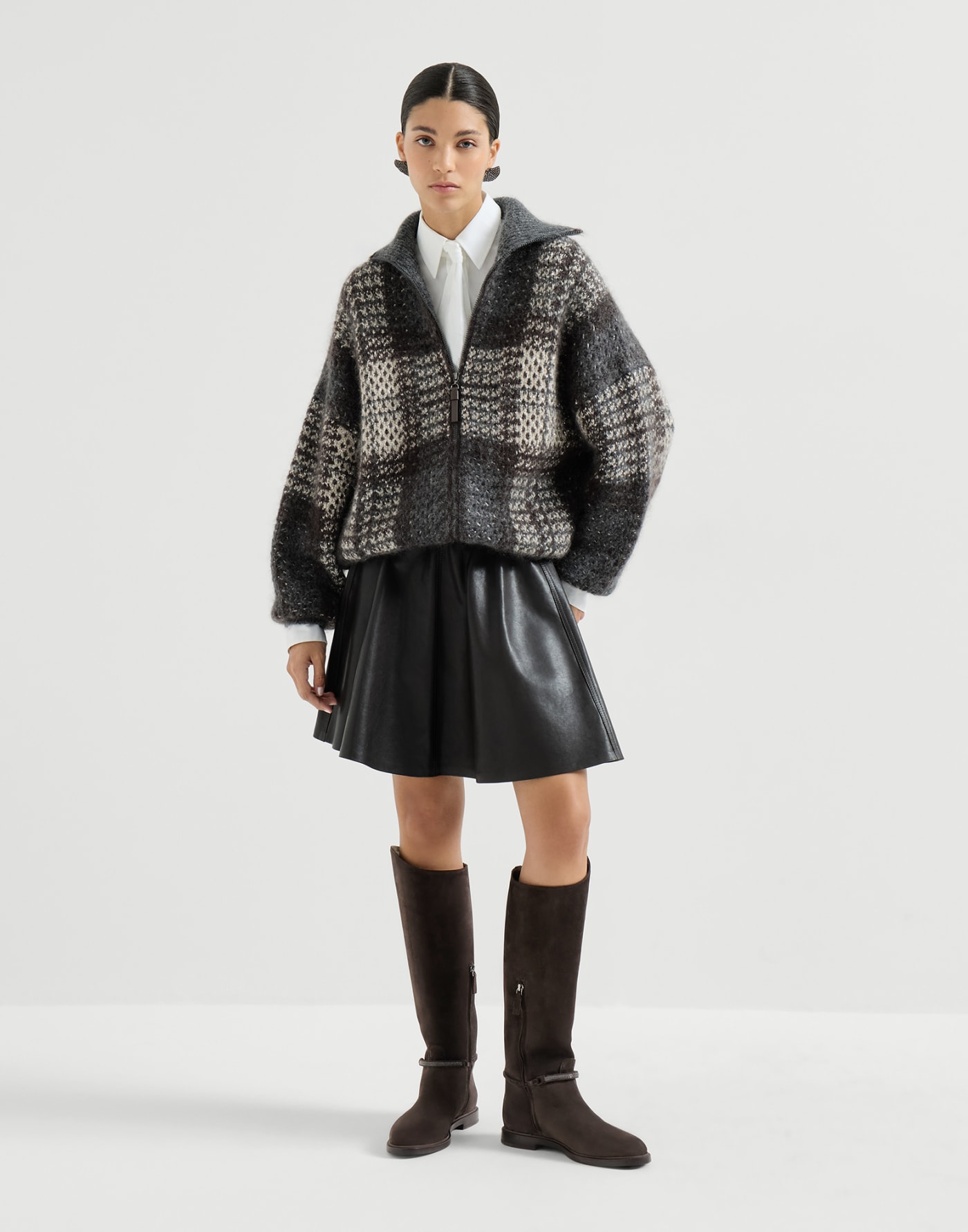 Boot in camoscio con Precious Strap Pepe Donna - Brunello Cucinelli