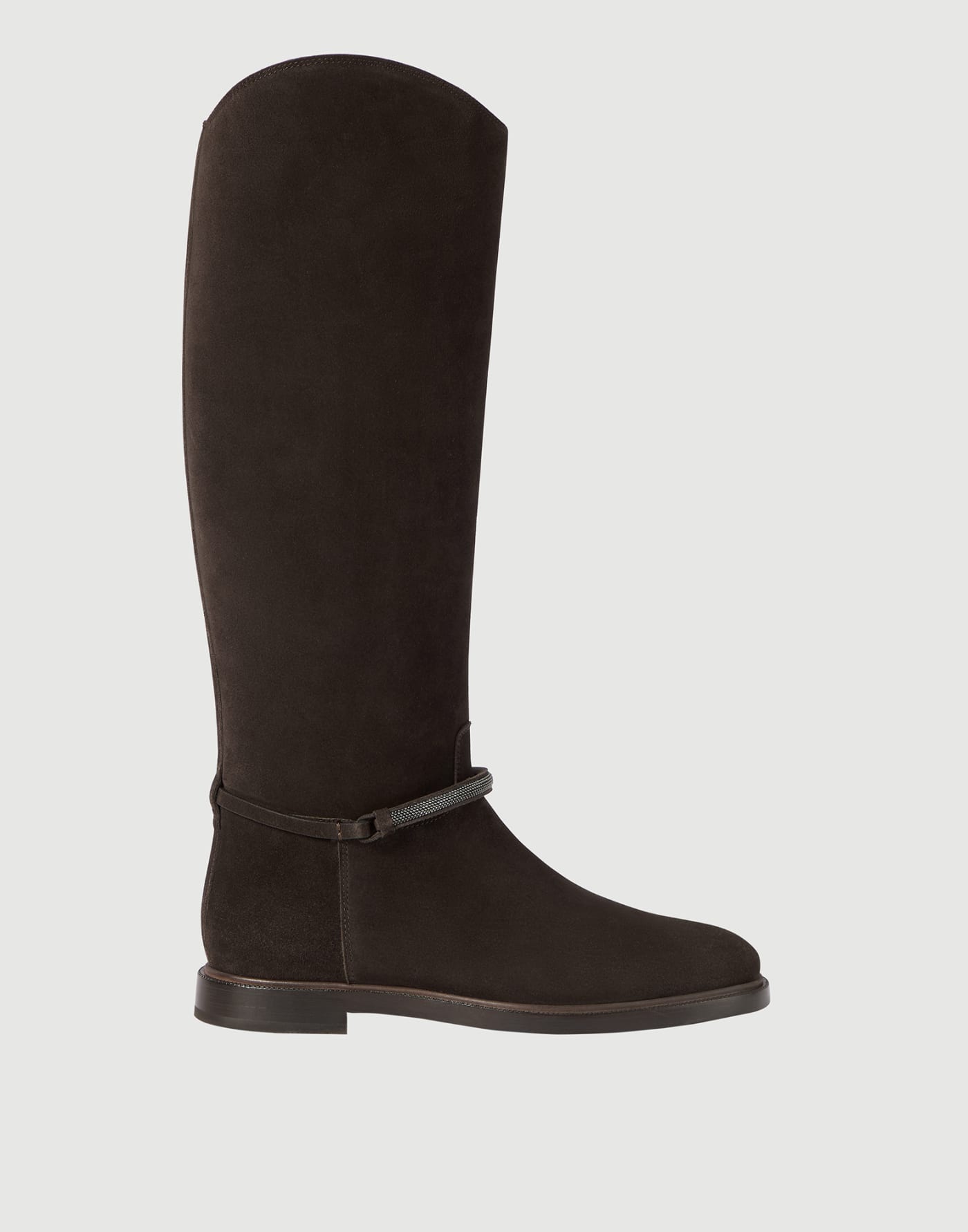 Boot in camoscio con Precious Strap Pepe Donna - Brunello Cucinelli