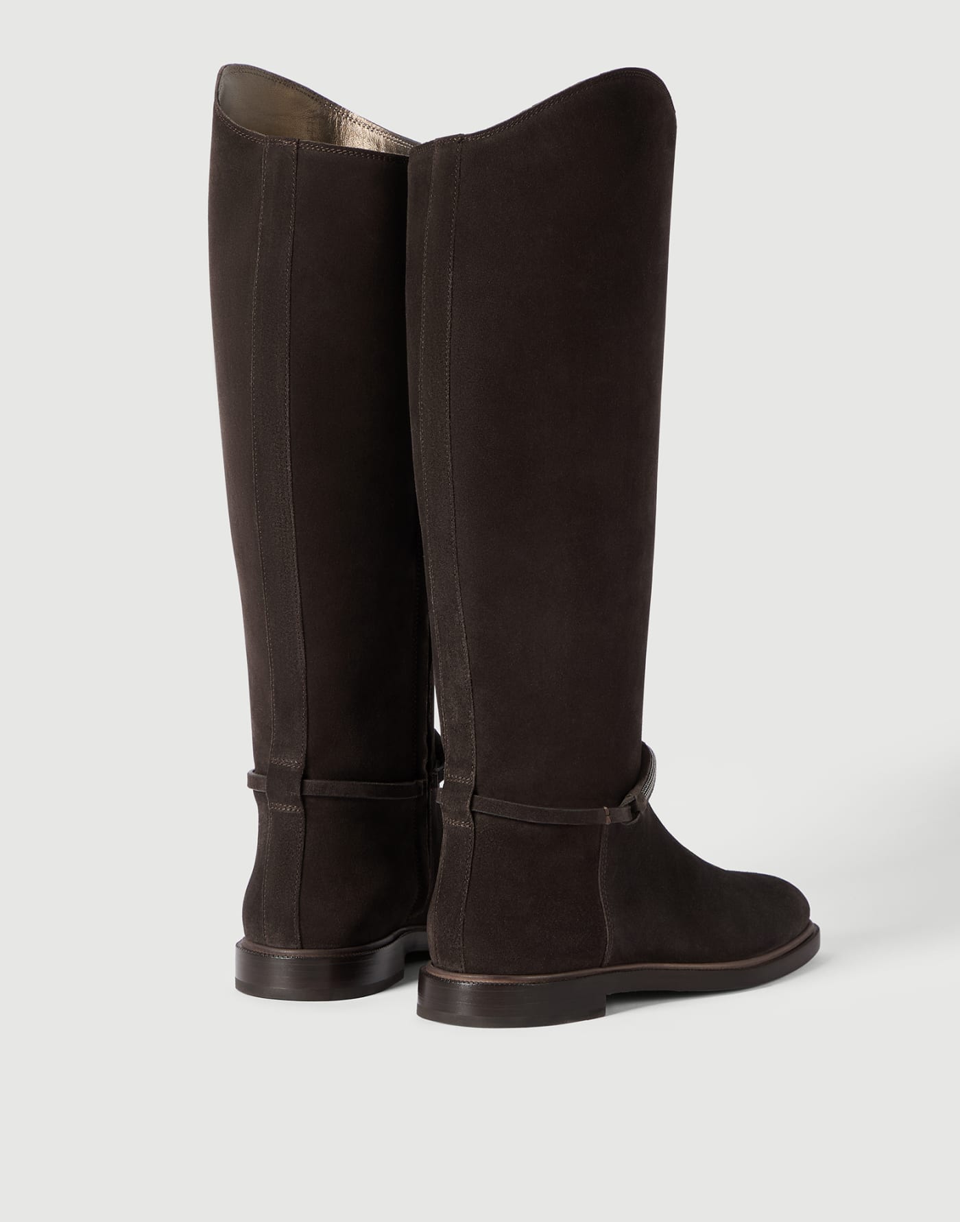Boot in camoscio con Precious Strap Pepe Donna - Brunello Cucinelli