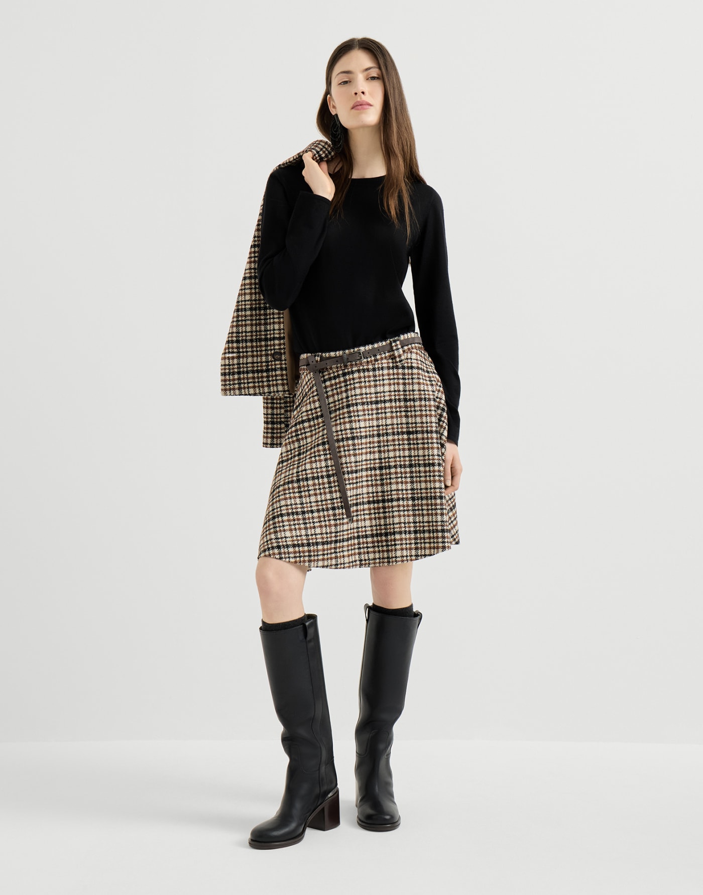 Cashmere and silk lightweight sweater Black Woman - Brunello Cucinelli