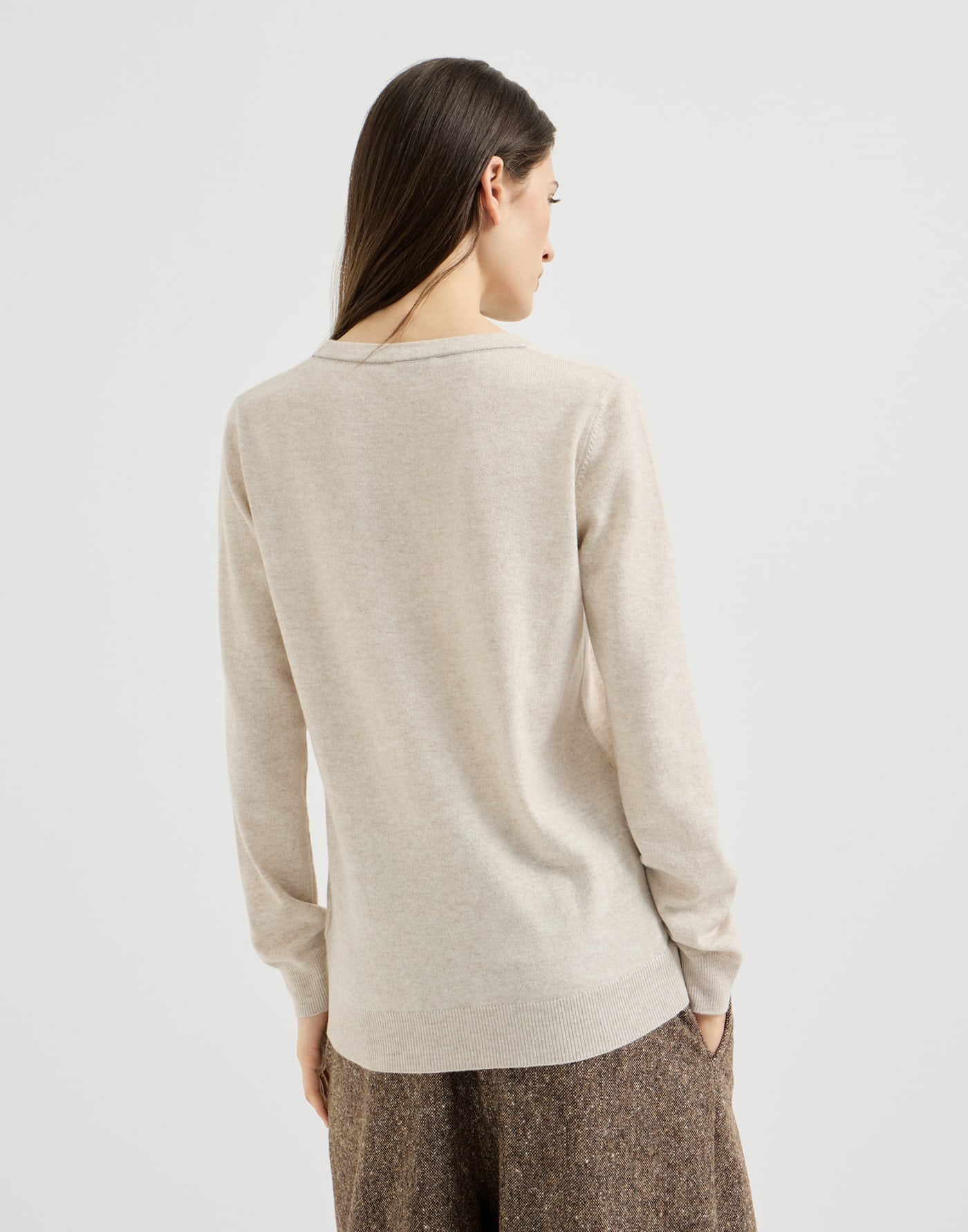モニーレ付き カシミヤ セーター オーツ レディース - Brunello Cucinelli