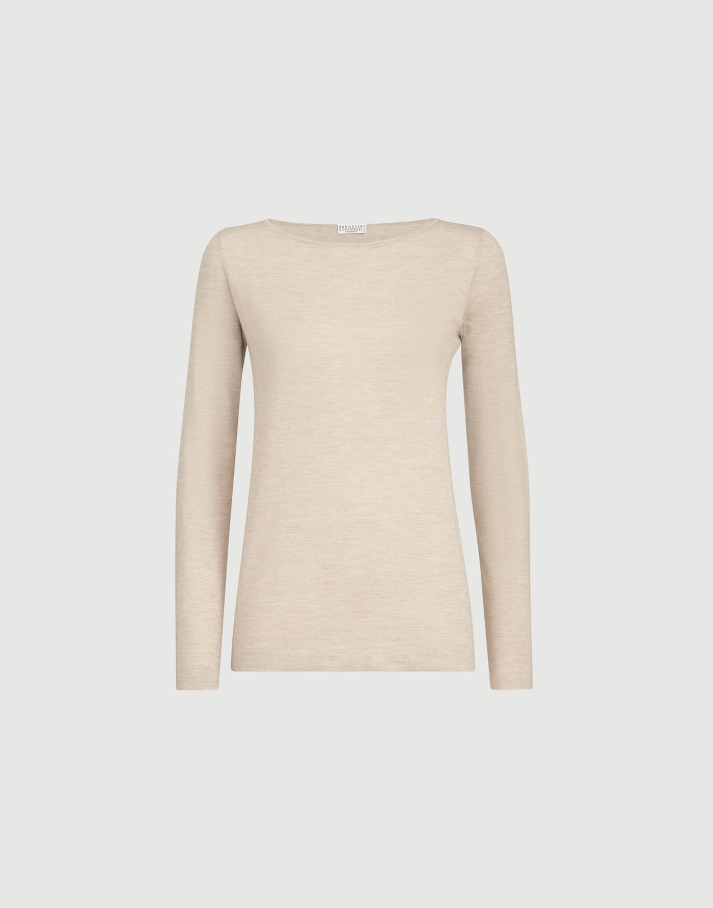 Cashmere and silk lightweight sweater Beige Woman - Brunello Cucinelli
