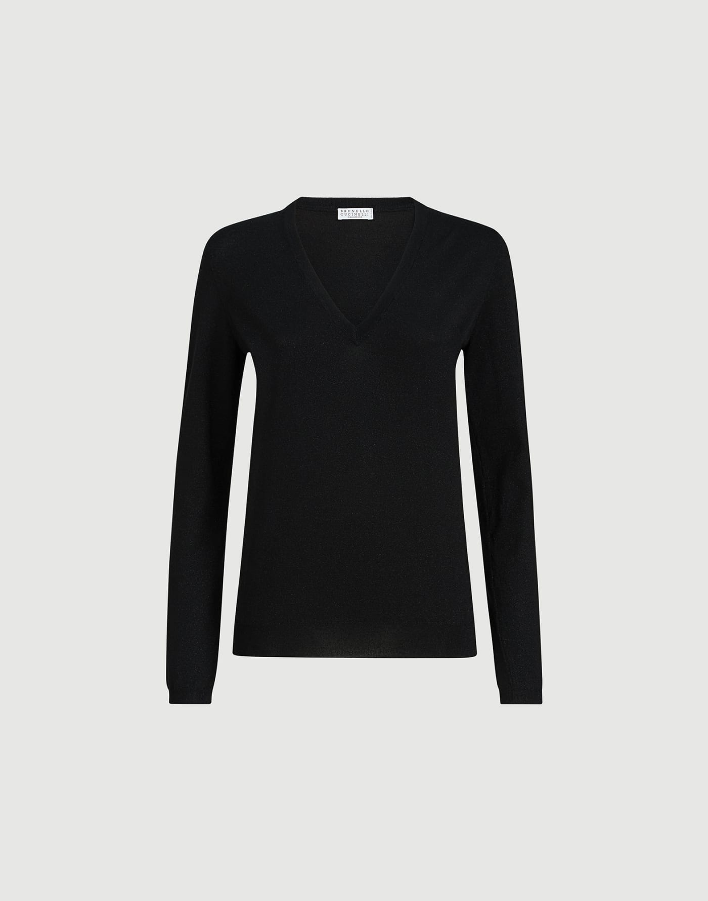 きらめくカシミヤとシルクのセーター ブラック レディース - Brunello Cucinelli