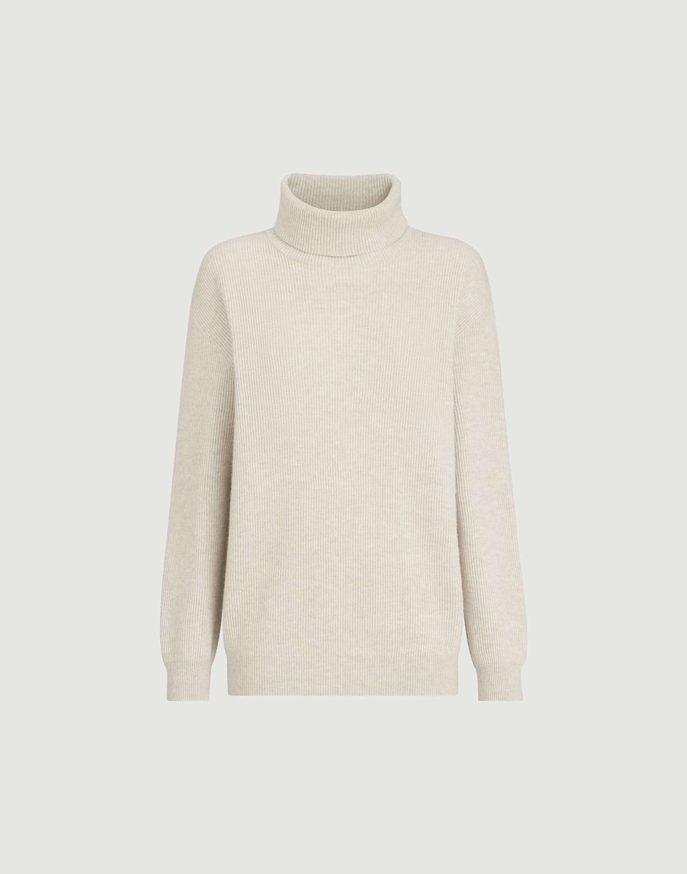 Cashmere turtleneck sweater Oyster Woman - Brunello Cucinelli