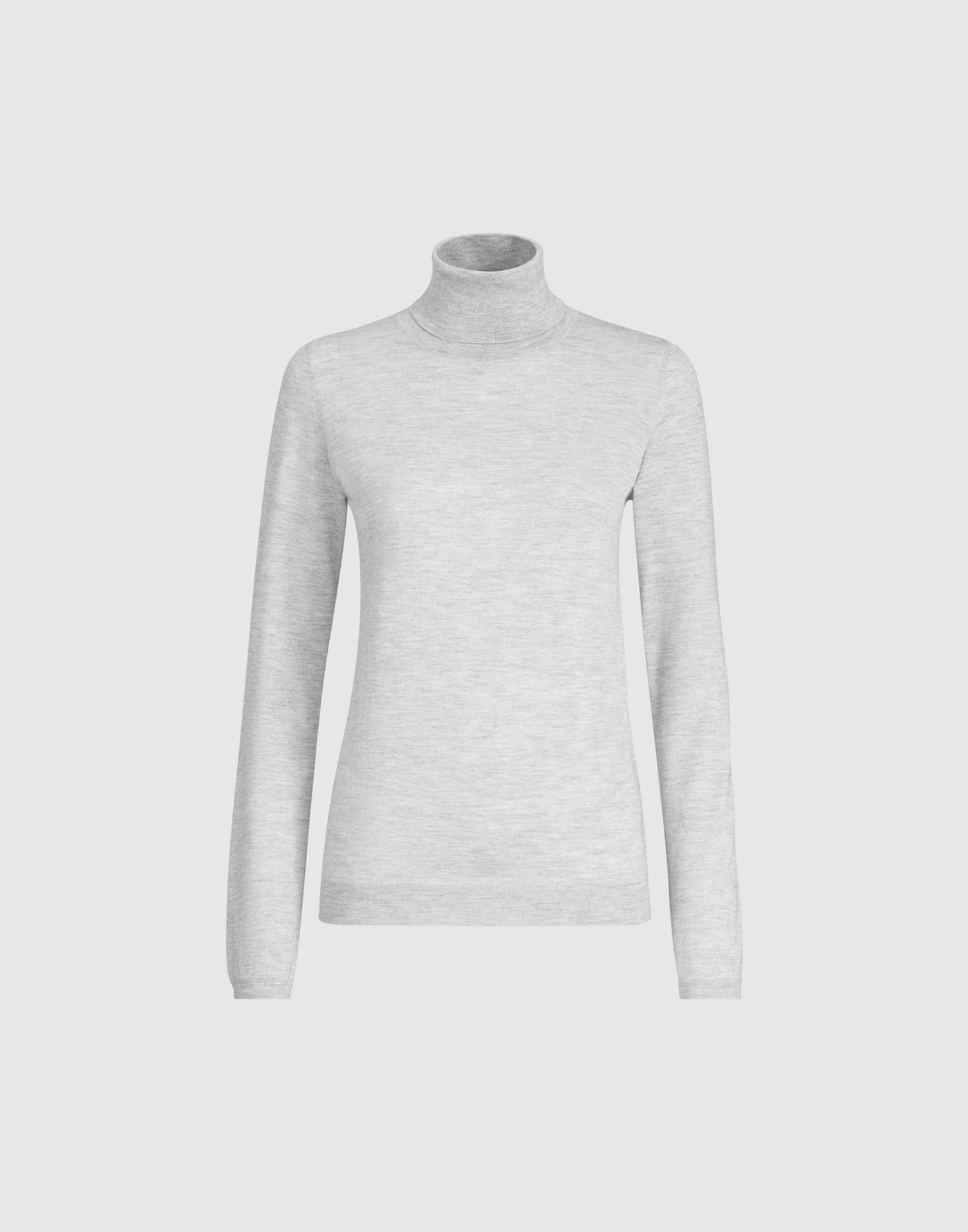 Cashmere and silk turtleneck sweater Pebble Woman - Brunello Cucinelli