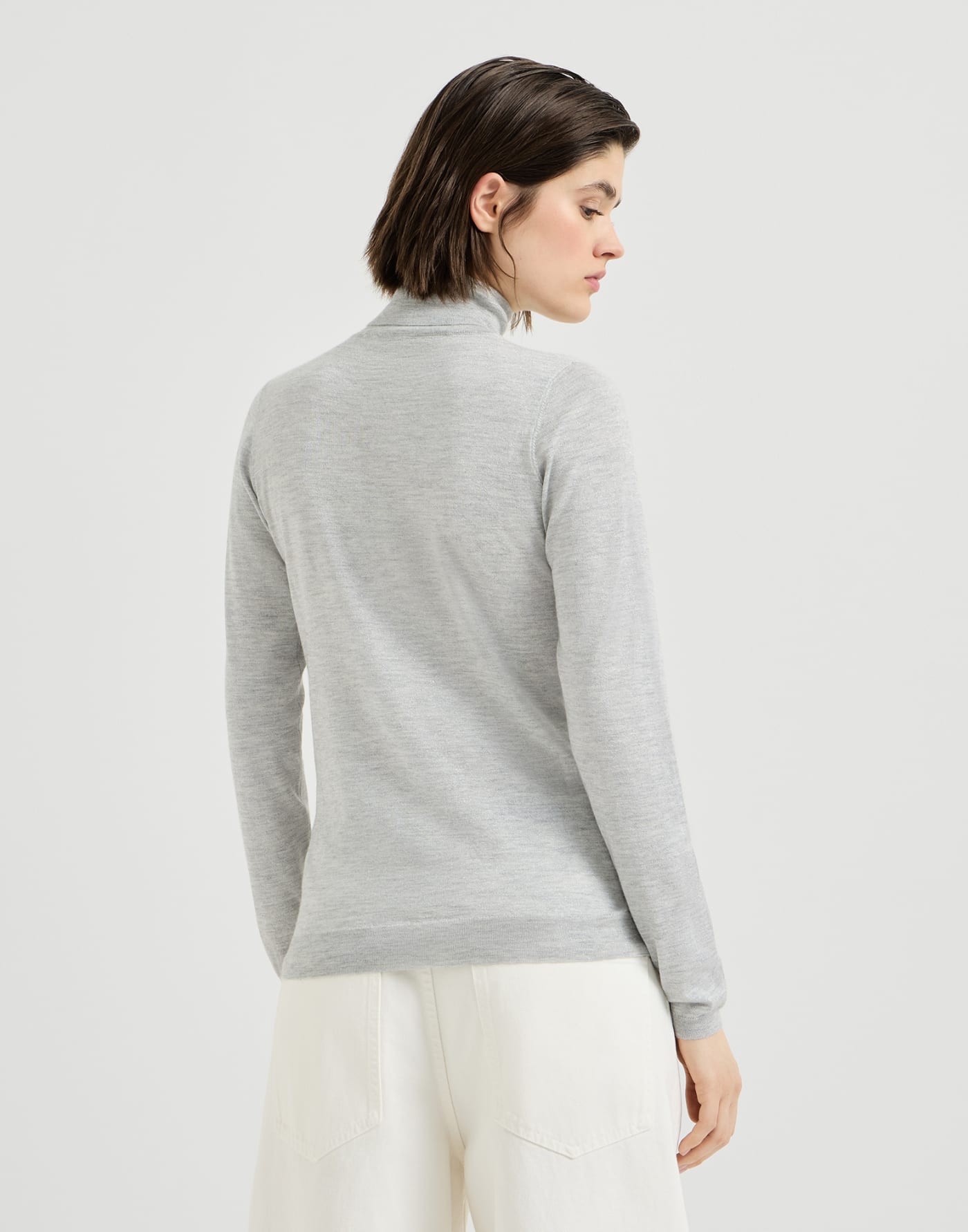 Cashmere and silk turtleneck sweater Pebble Woman - Brunello Cucinelli