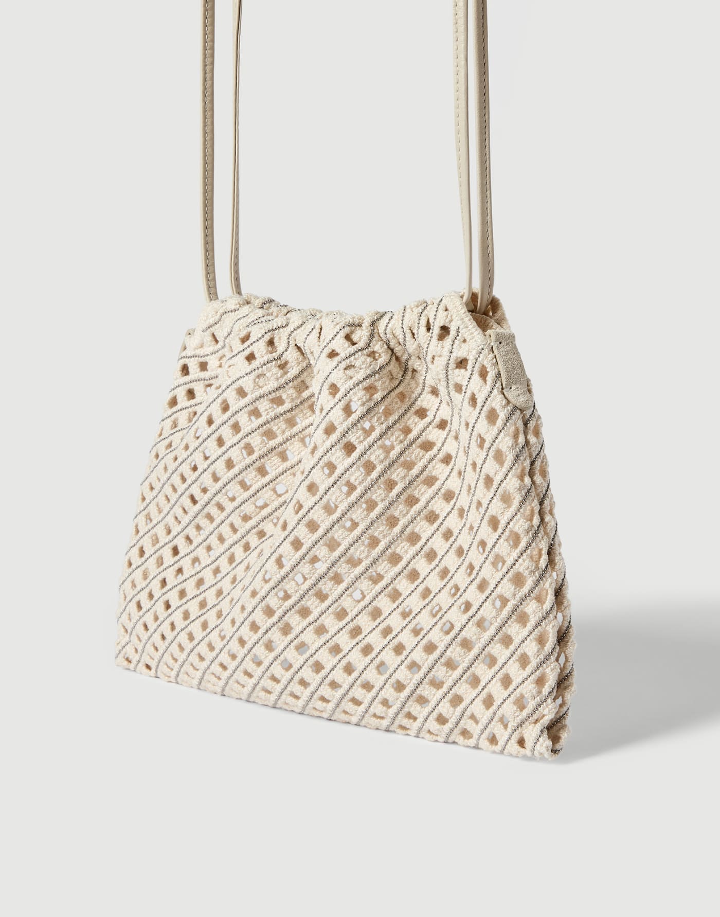 Net pouch bag Ivory Woman - Brunello Cucinelli