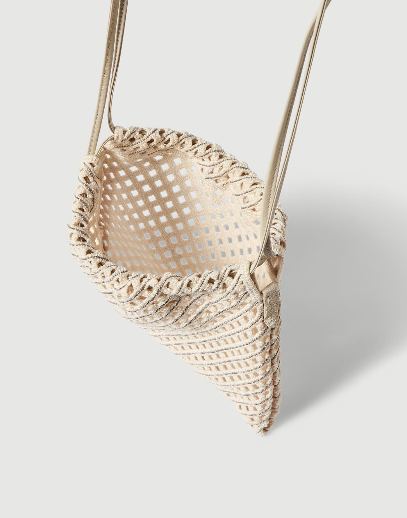 Net pouch bag Ivory Woman - Brunello Cucinelli