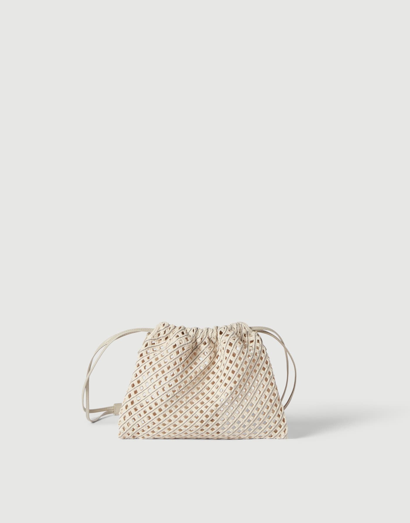 Net pouch bag Ivory Woman - Brunello Cucinelli