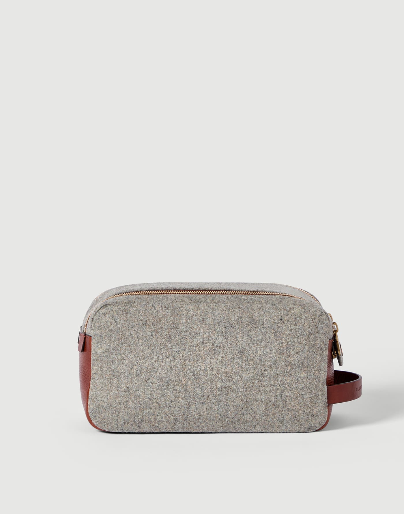Flannel beauty case Grey Man - Brunello Cucinelli