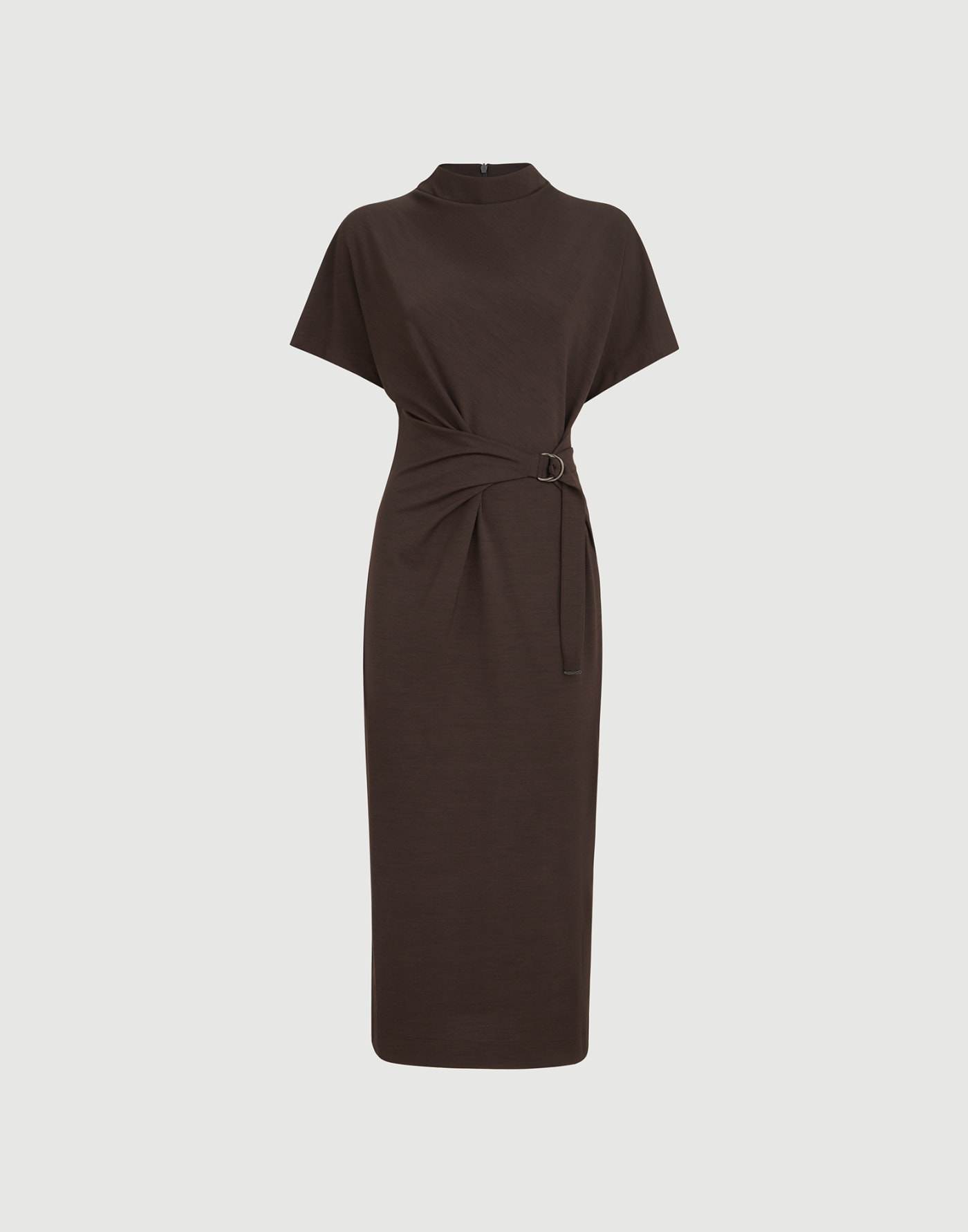 Wrap belt dress Coffee Woman - Brunello Cucinelli