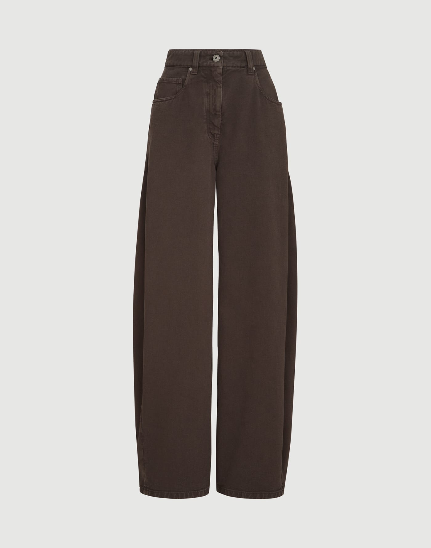 Pantalone Wide con monile Marrone Scuro Donna - Brunello Cucinelli