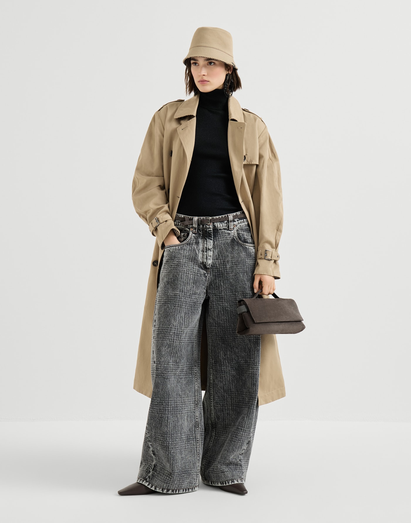 Cashmere and silk turtleneck sweater Black Woman - Brunello Cucinelli