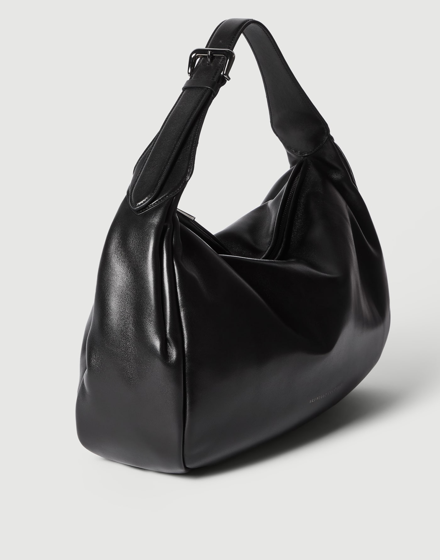 ナッパ ホーボーブールバッグ ブラック レディース - Brunello Cucinelli