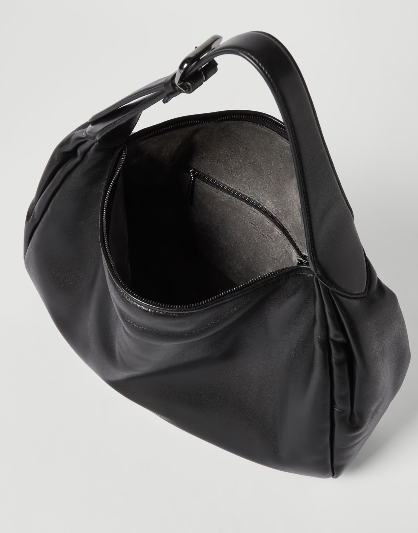 ナッパ ホーボーブールバッグ ブラック レディース - Brunello Cucinelli