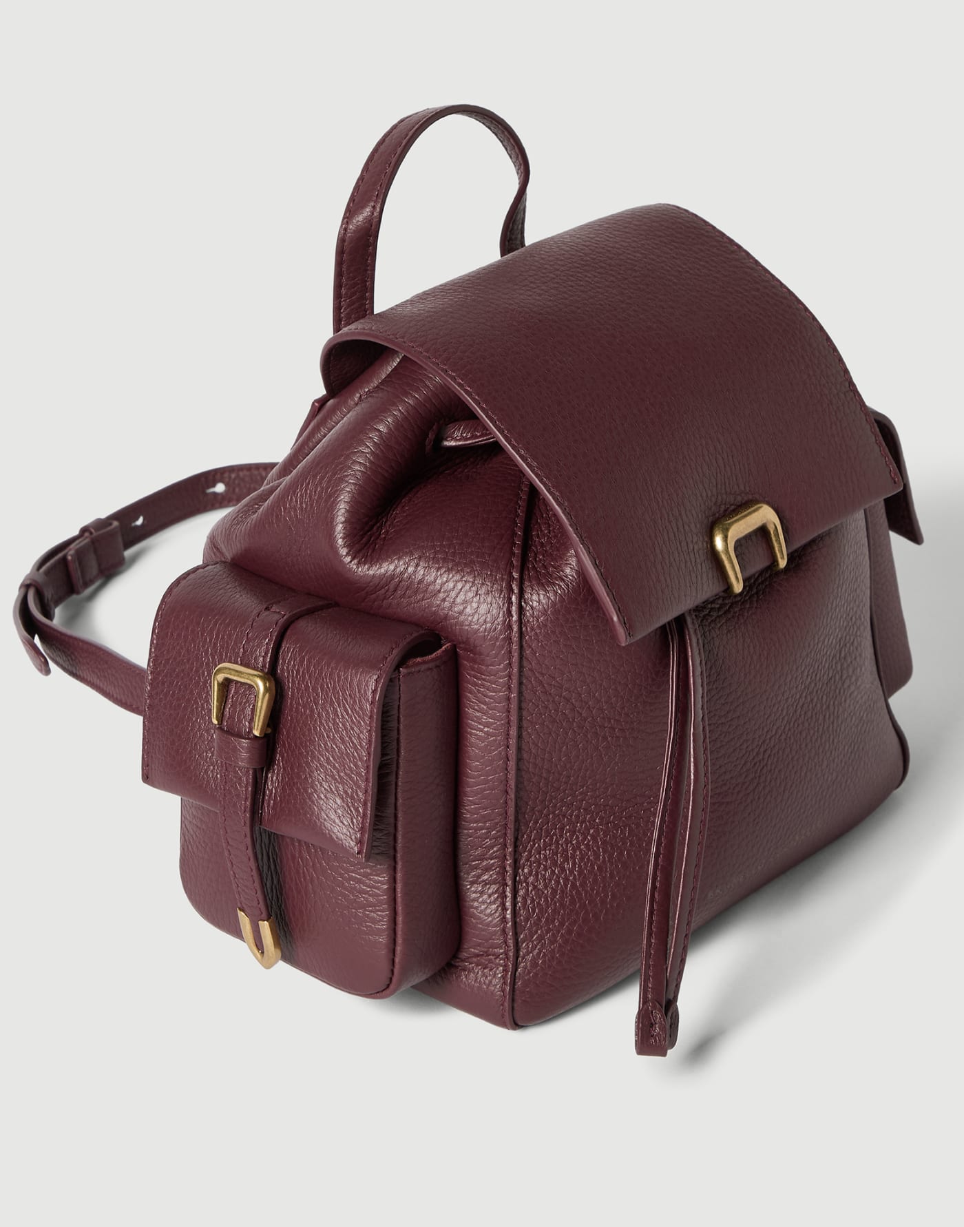 Deerskin sartorial backpack Burgundy Woman - Brunello Cucinelli