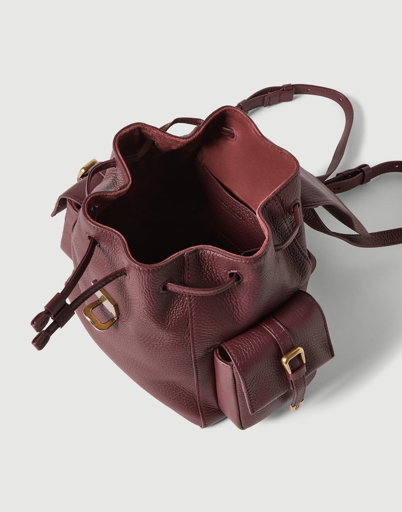 Deerskin sartorial backpack Burgundy Woman - Brunello Cucinelli