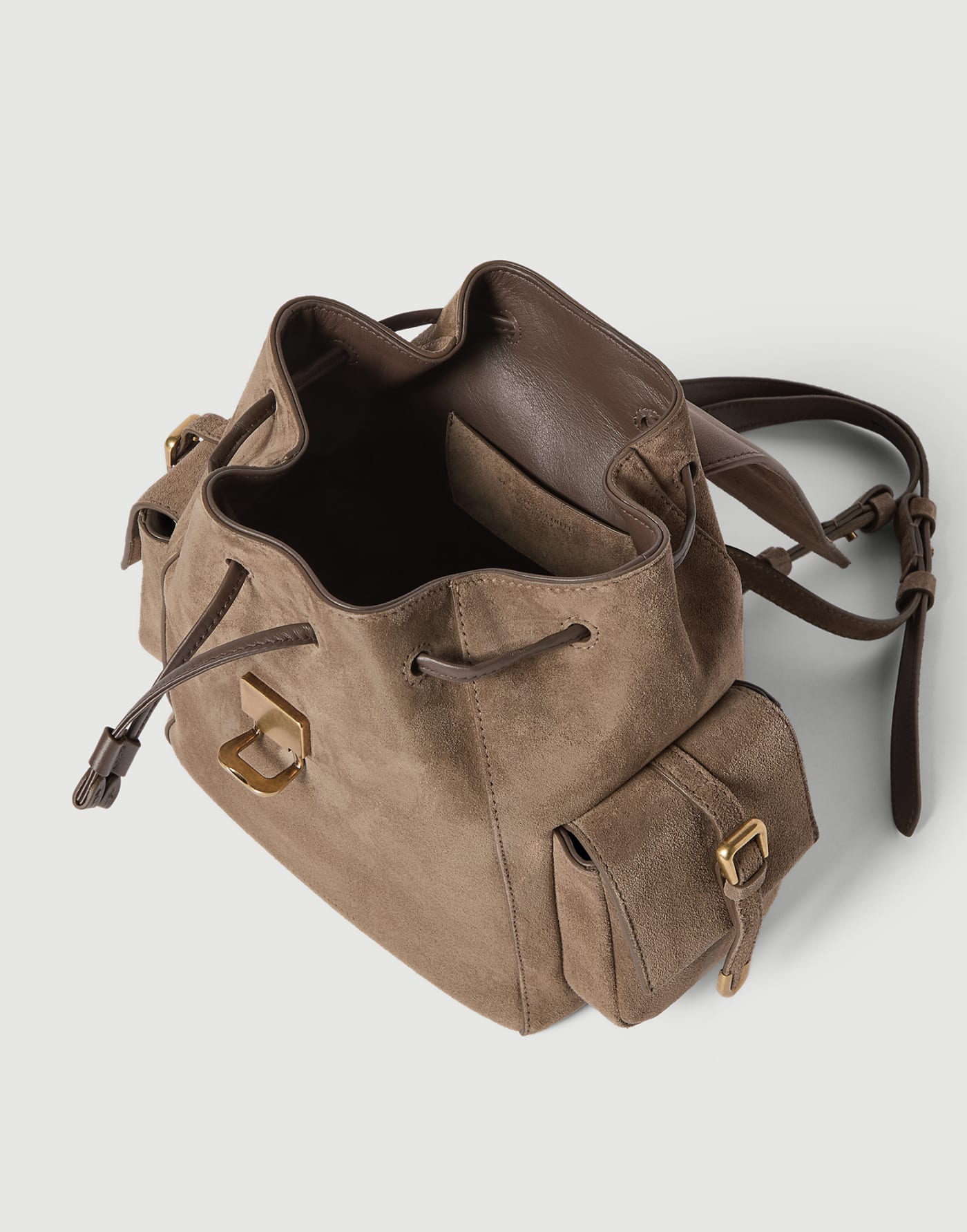 Suede sartorial backpack Bark Woman - Brunello Cucinelli