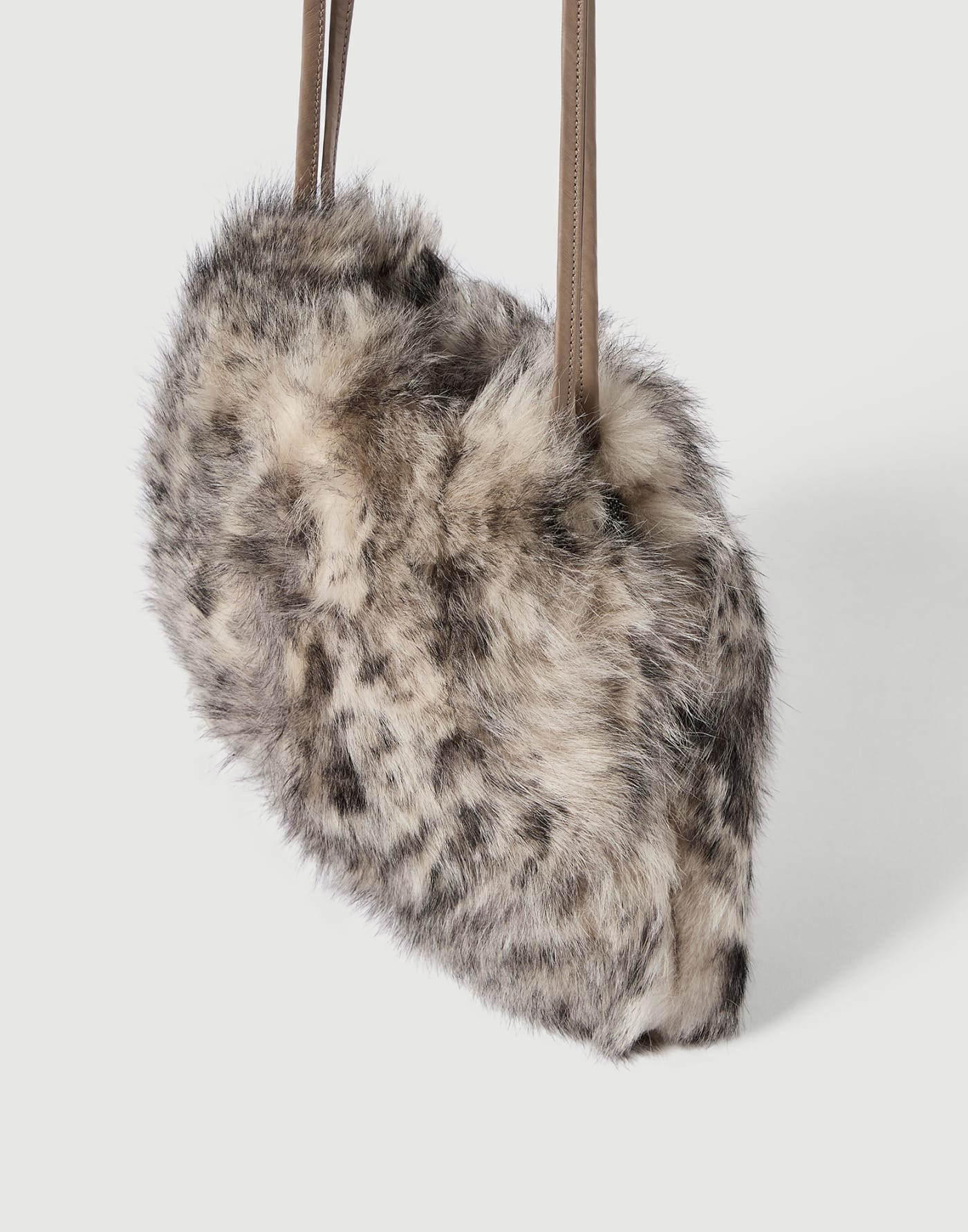 Lynx-effect pouch bag Beige Woman - Brunello Cucinelli