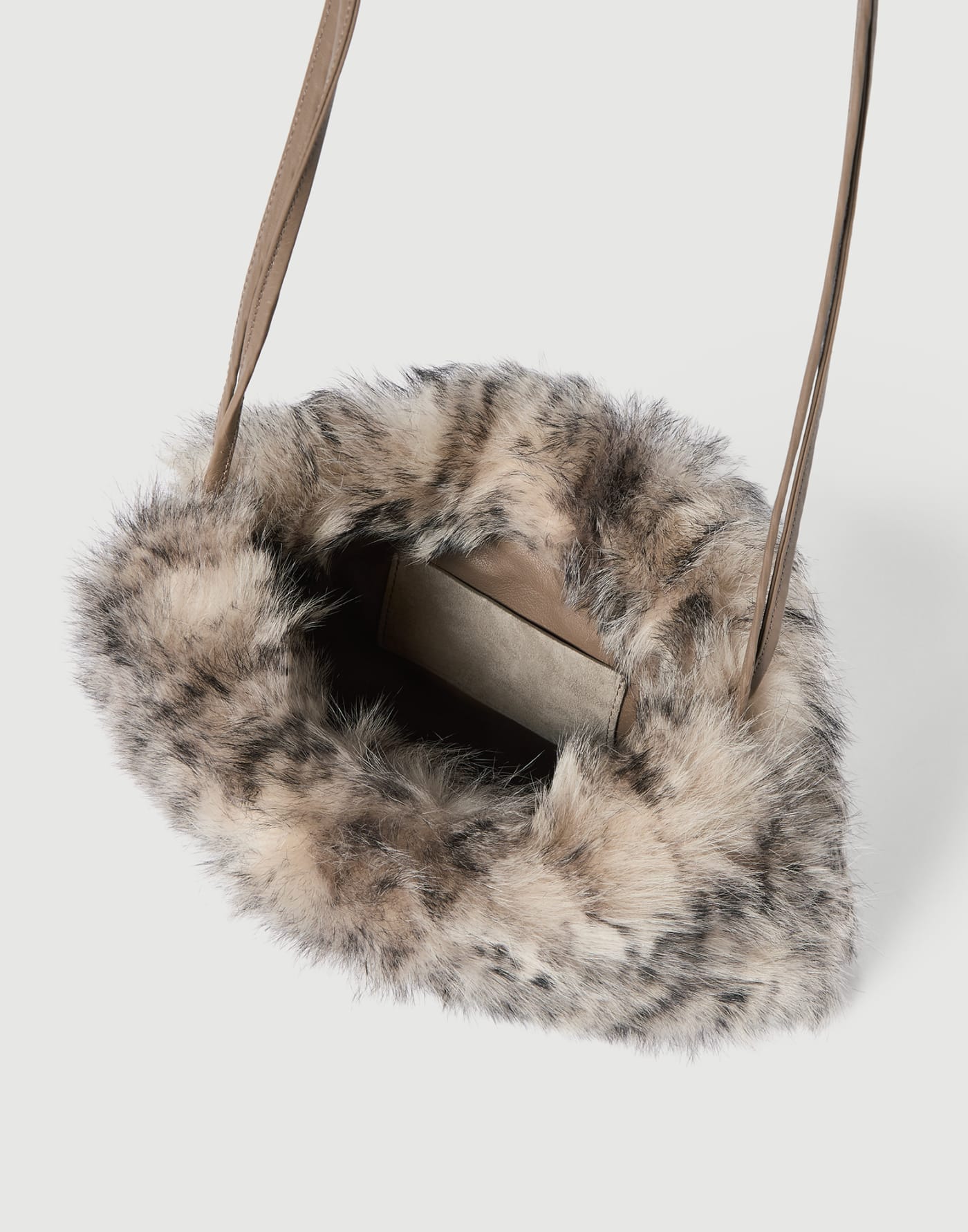 Lynx-effect pouch bag Beige Woman - Brunello Cucinelli