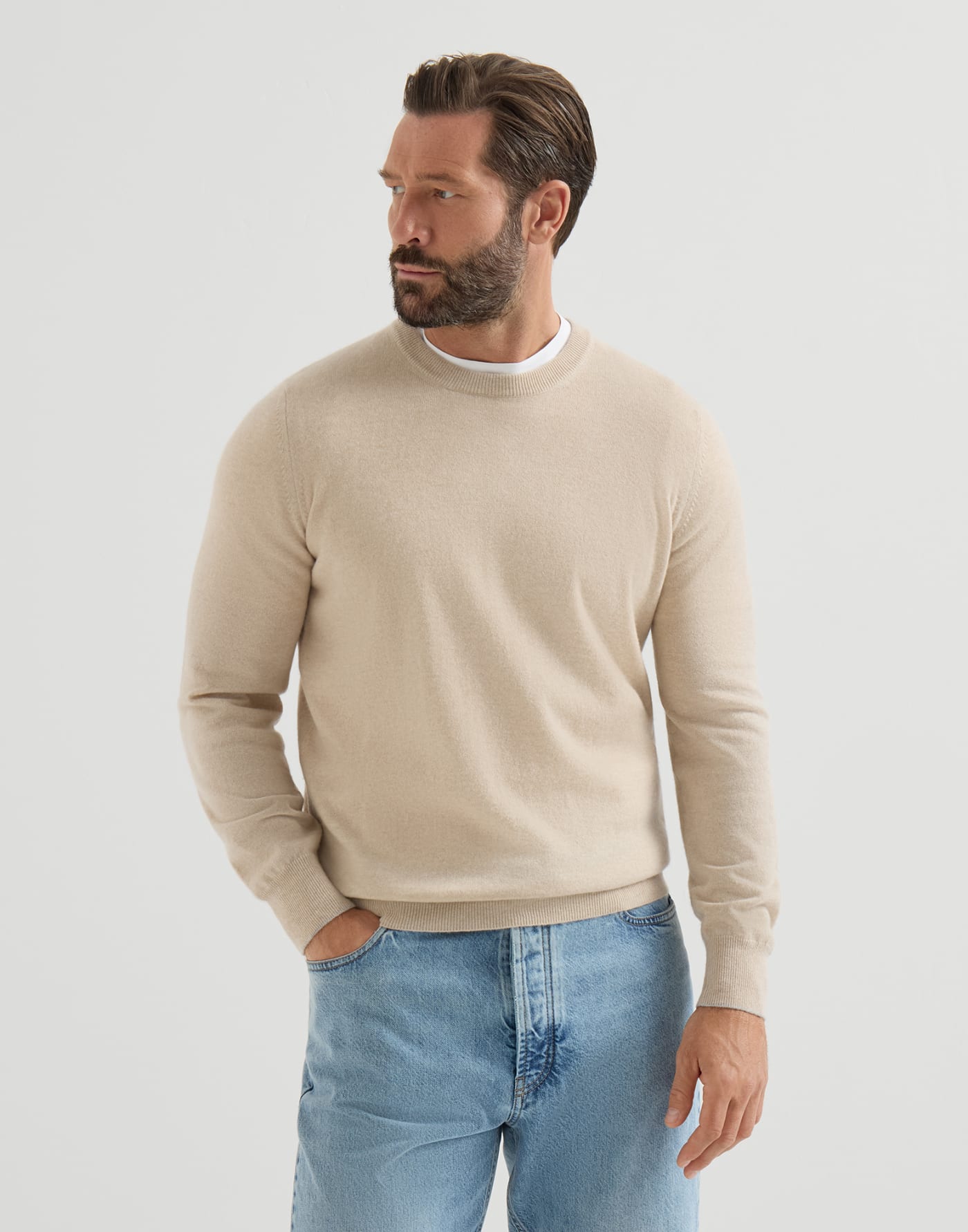 Maglia in cashmere Sabbia Uomo - Brunello Cucinelli