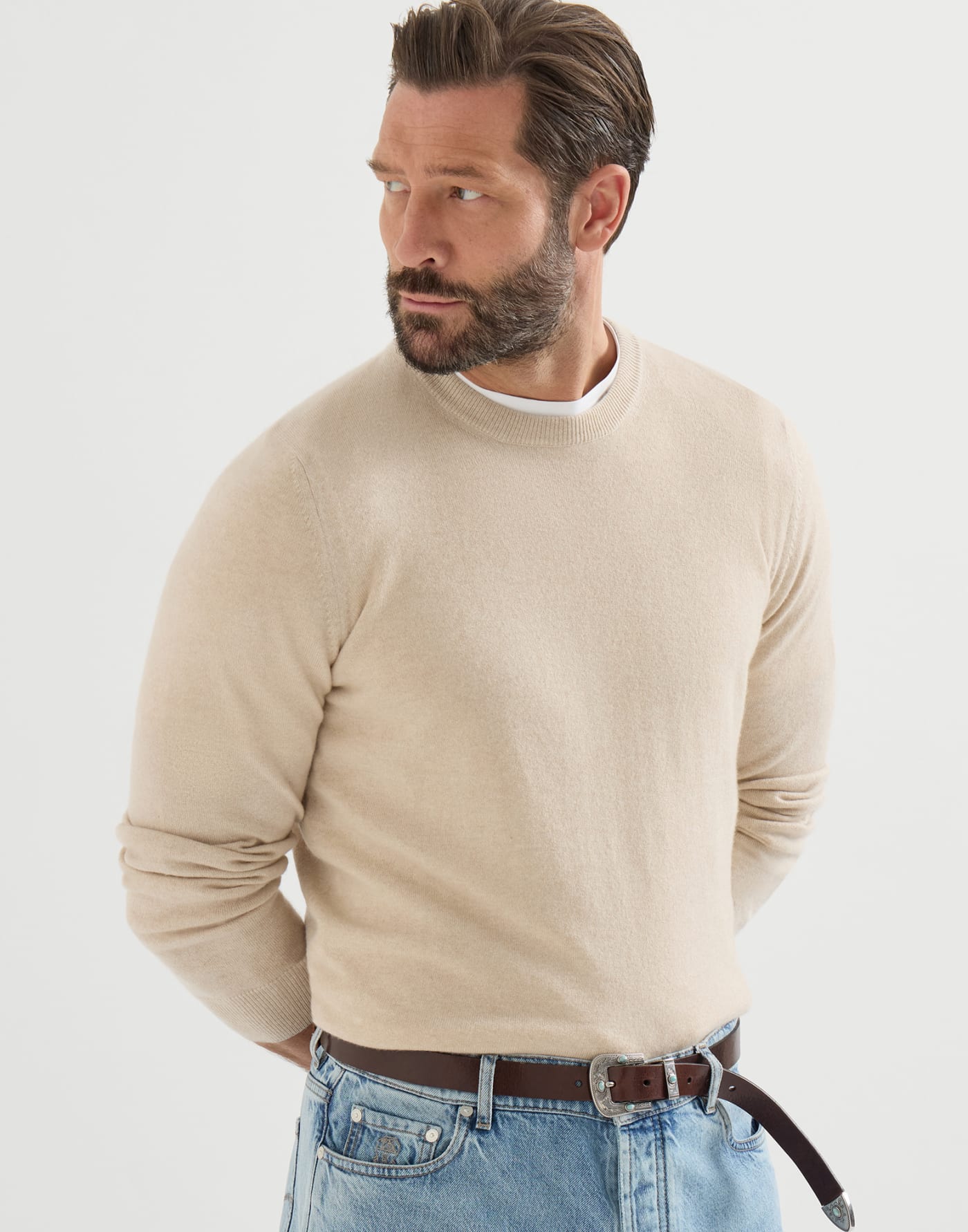 Maglia in cashmere Sabbia Uomo - Brunello Cucinelli