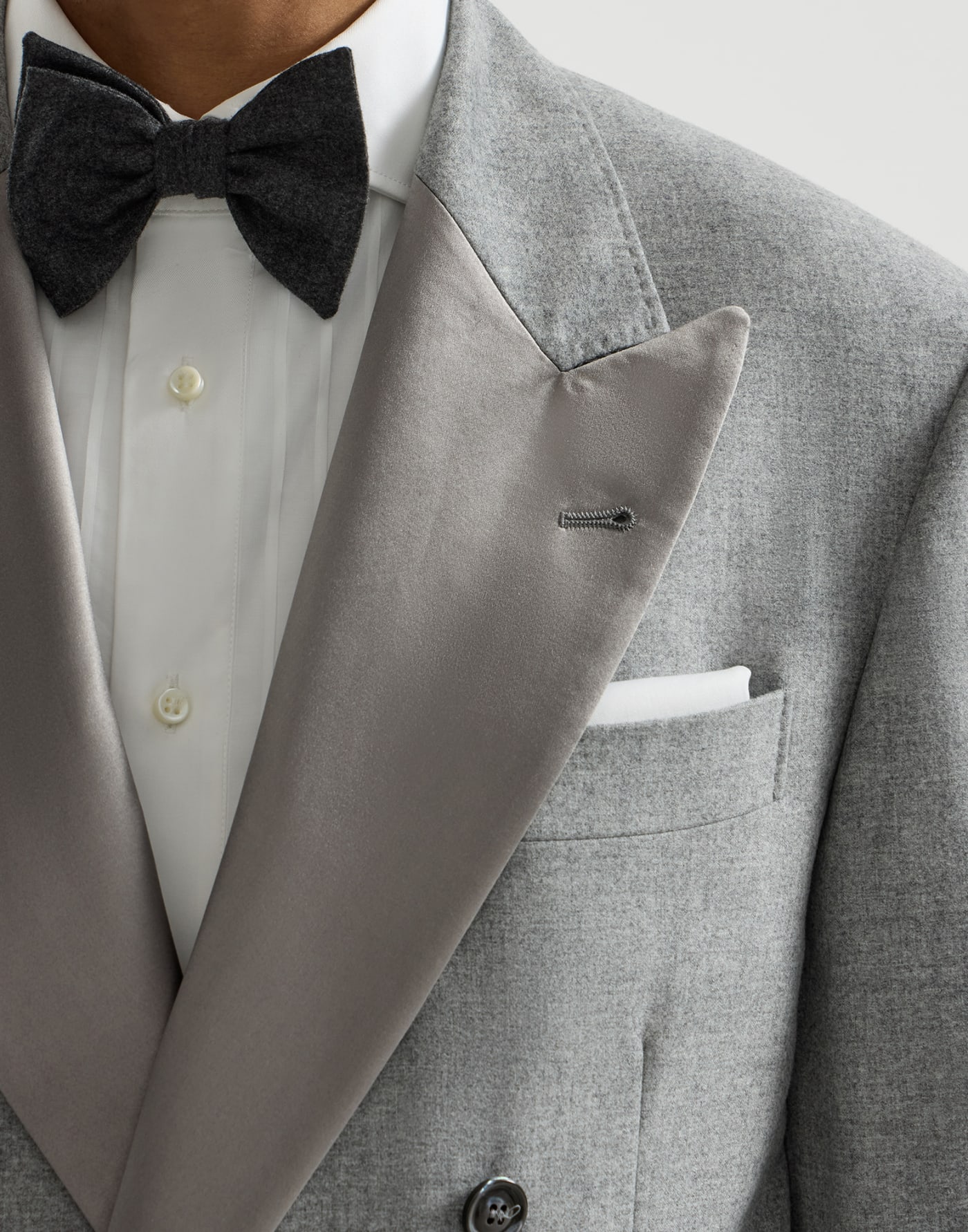 Tuxedo pocket square White Man - Brunello Cucinelli