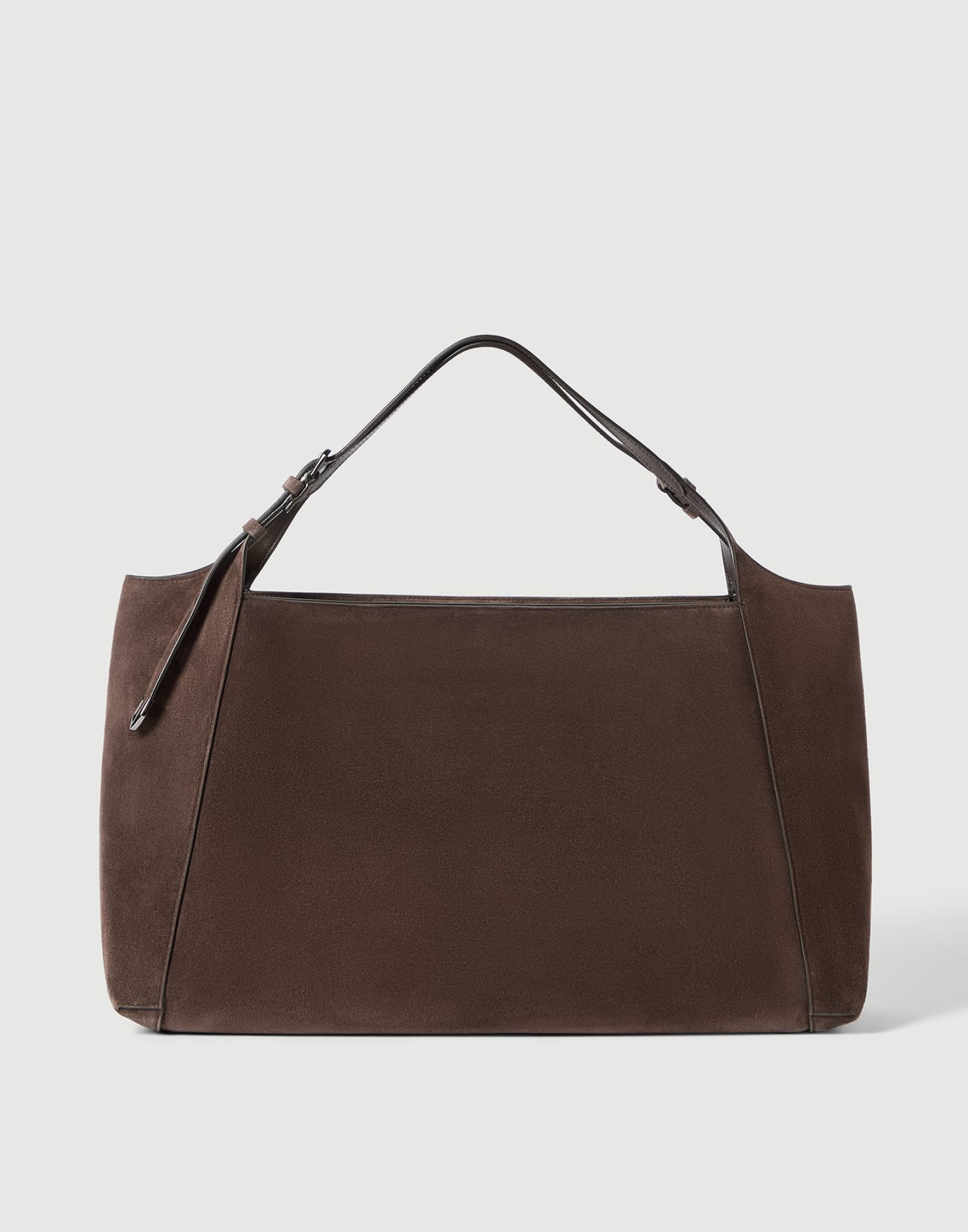 Borsa Shopper Sartorial in camoscio Marrone Scuro Donna - Brunello Cucinelli