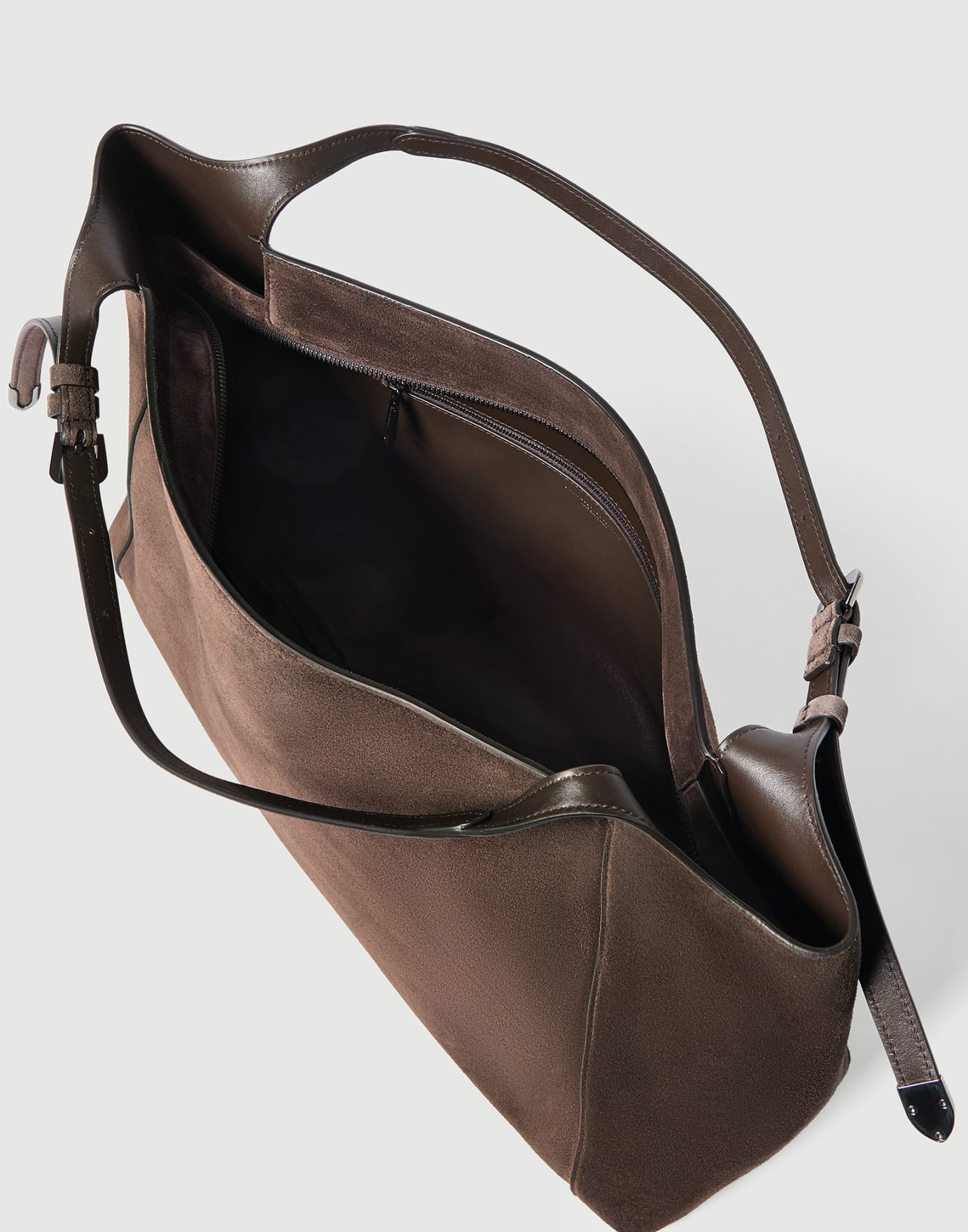 Borsa Shopper Sartorial in camoscio Marrone Scuro Donna - Brunello Cucinelli