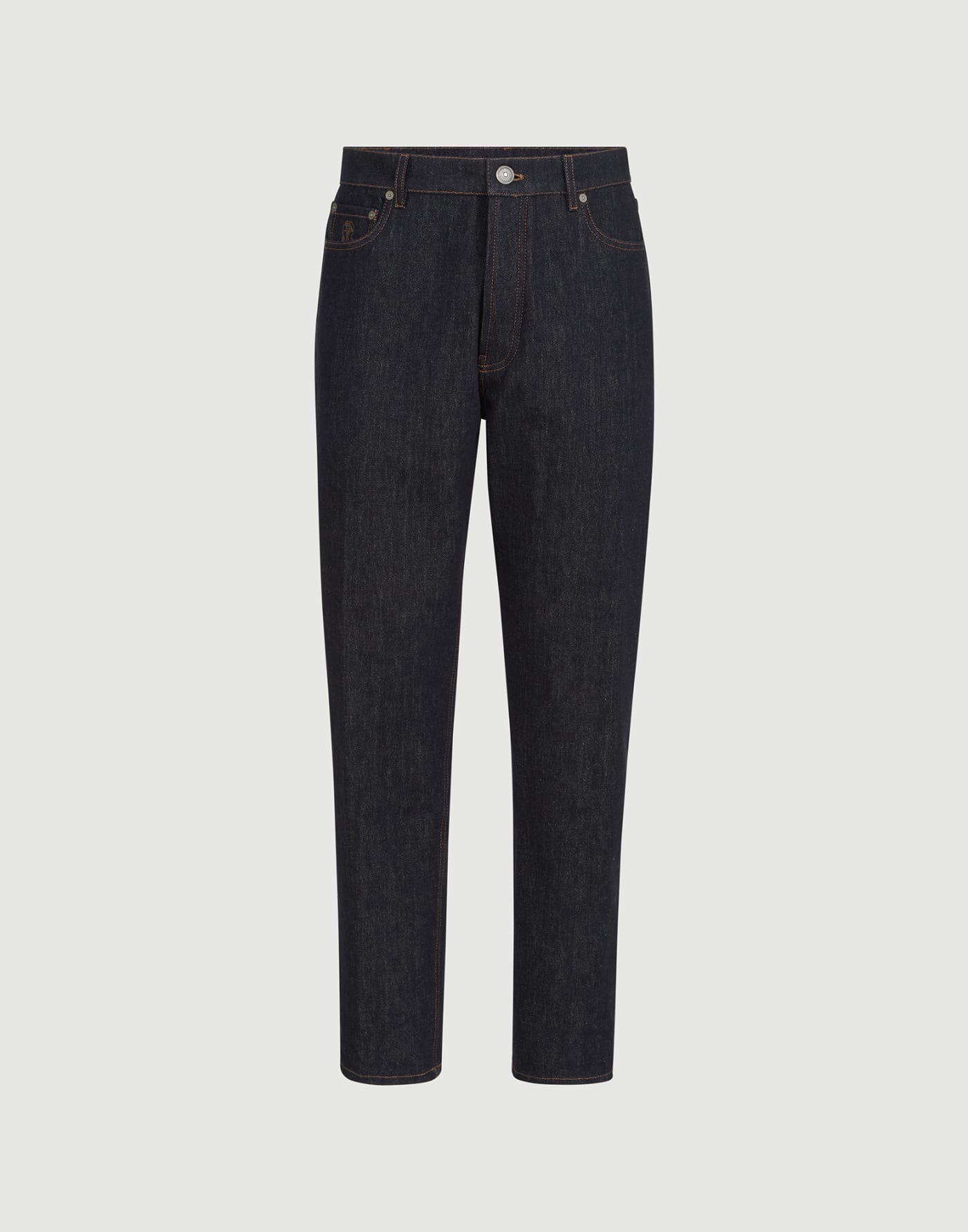 No-fade denim trousers Dark Denim Man - Brunello Cucinelli