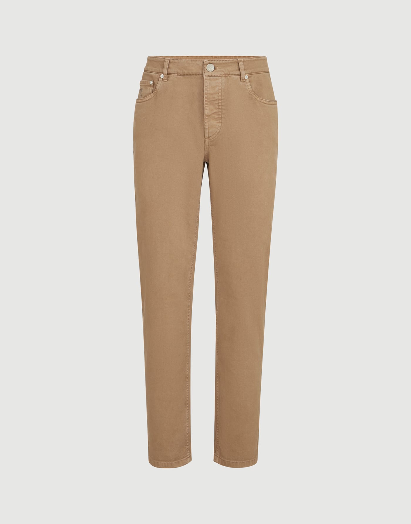 Traditional fit five-pocket trousers Camel Man - Brunello Cucinelli