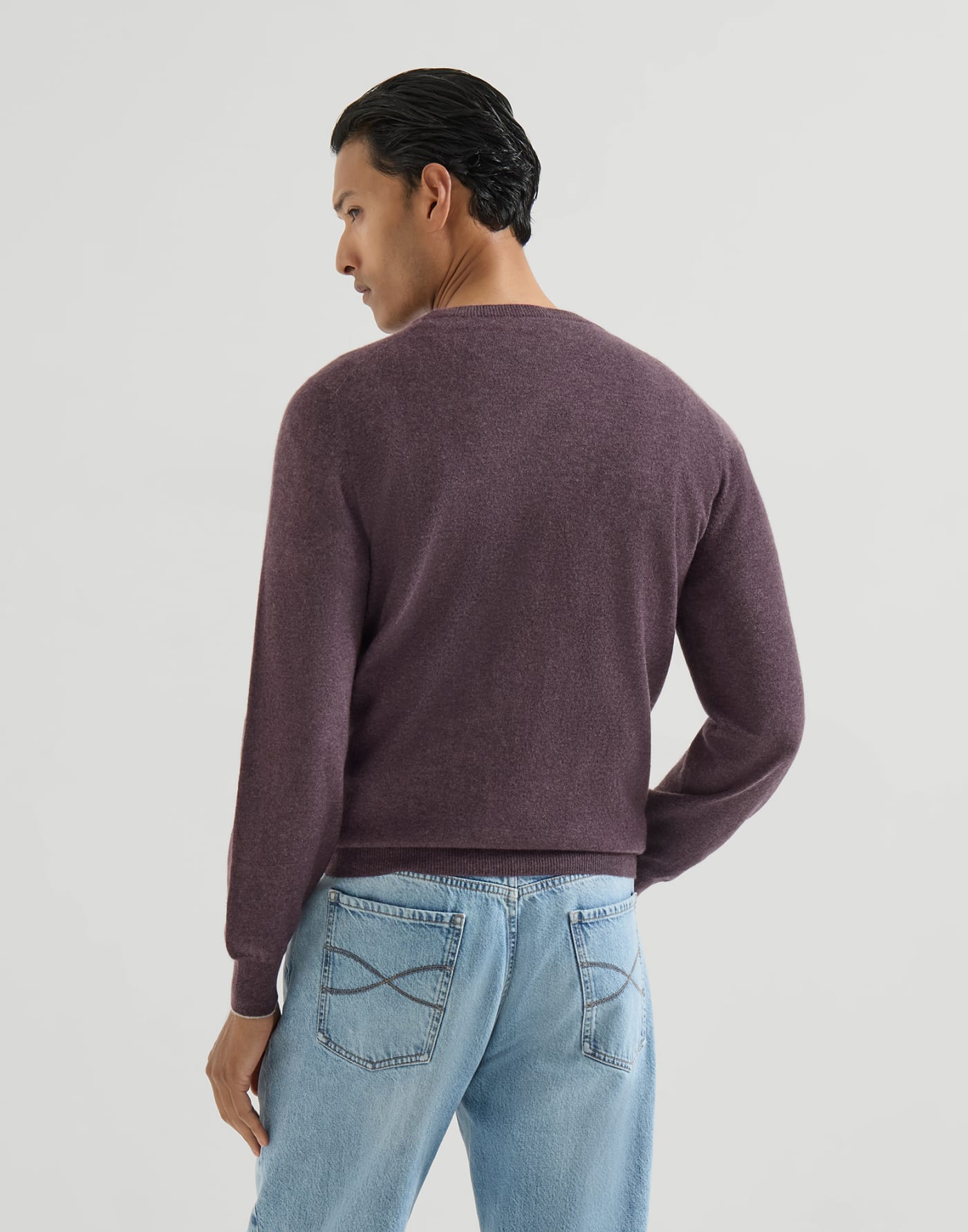 Pullover aus Kaschmir Pflaume Herren - Brunello Cucinelli