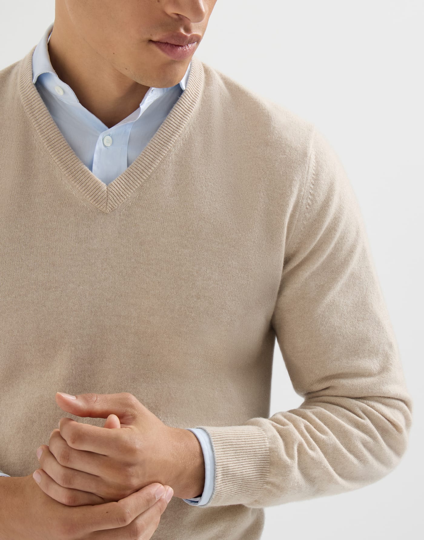 Pullover aus Kaschmir Sand Herren - Brunello Cucinelli